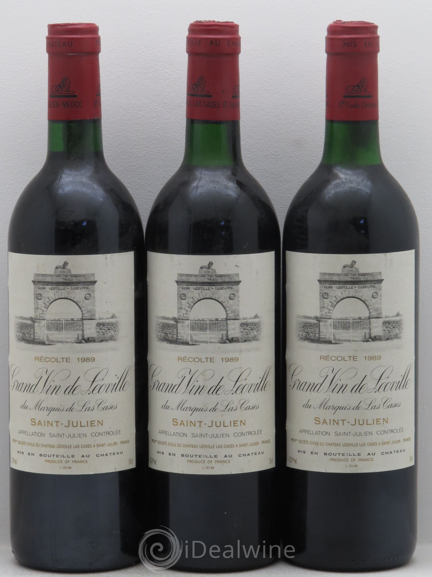 Château Léoville Las Cases 2ème Grand Cru Classé 1989 - Lot de 3 bouteilles - 0