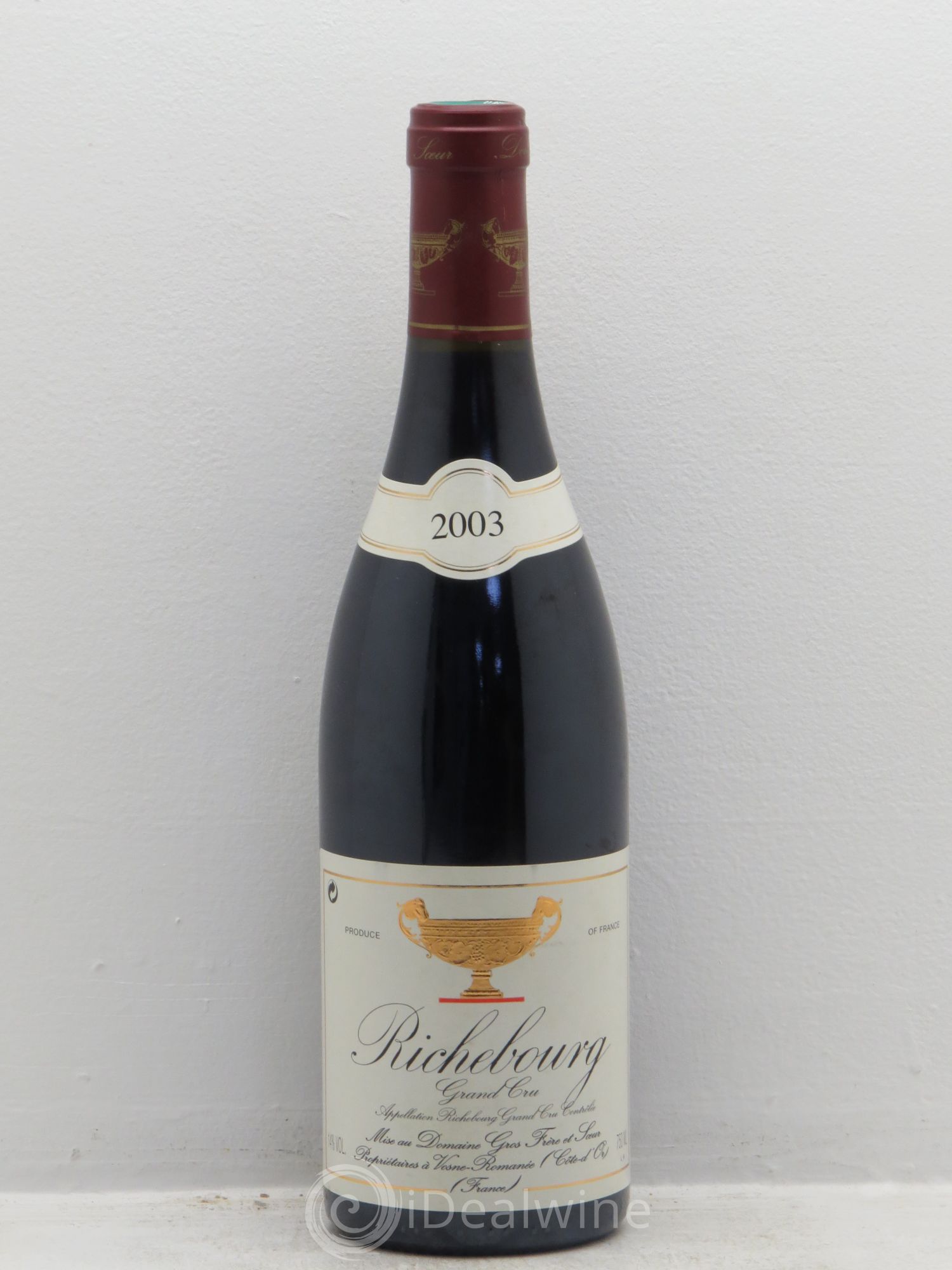 Richebourg Grand Cru Gros Frère & Soeur 2003 - Lot de 1 bouteille - 0