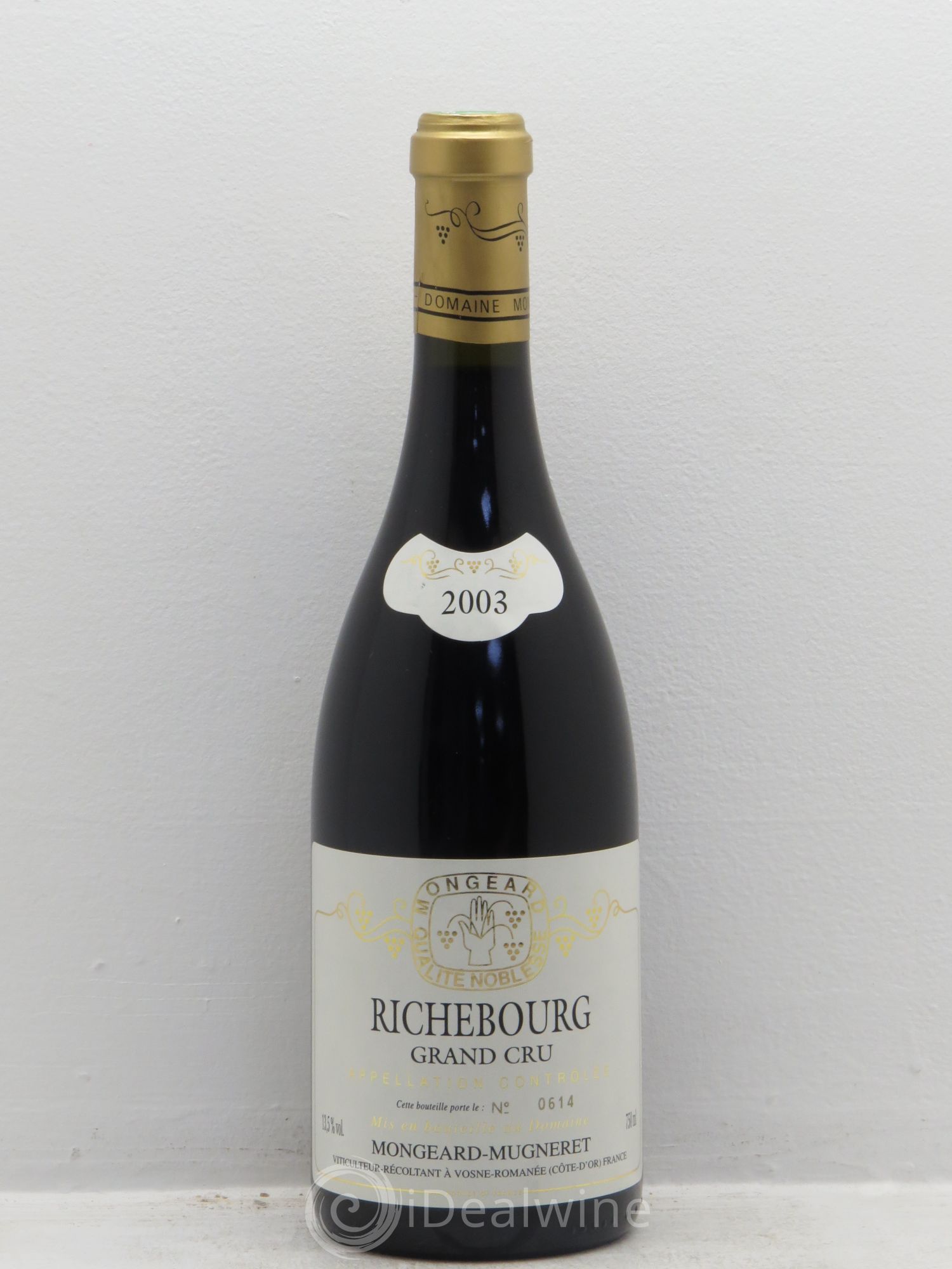 Richebourg Grand Cru Mongeard-Mugneret (Domaine) 2003 - Lot de 1 bouteille - 0