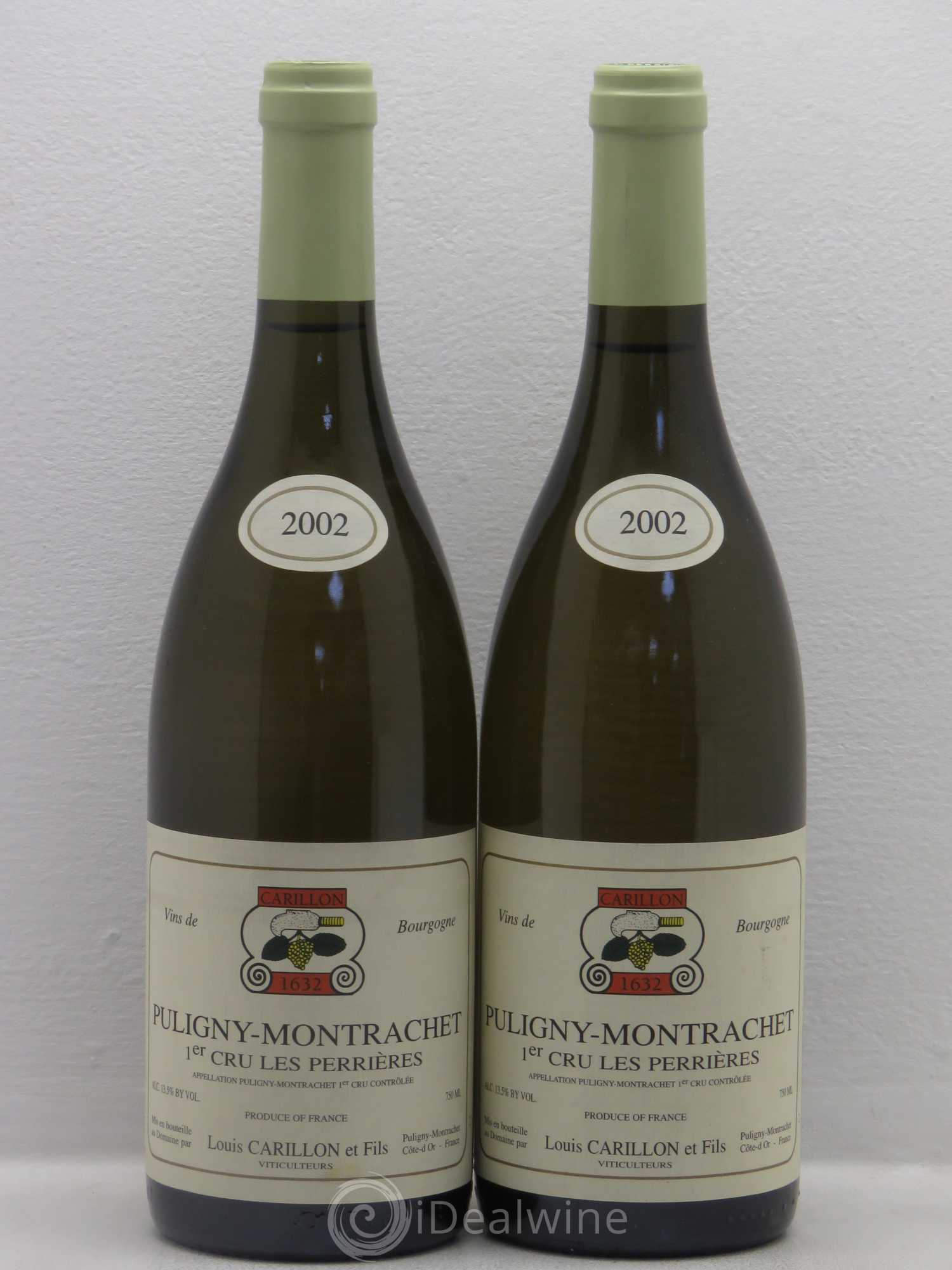 Puligny-Montrachet 1er Cru Les Perrières Louis Carillon & Fils 2002 - Lot de 2 bouteilles - 0