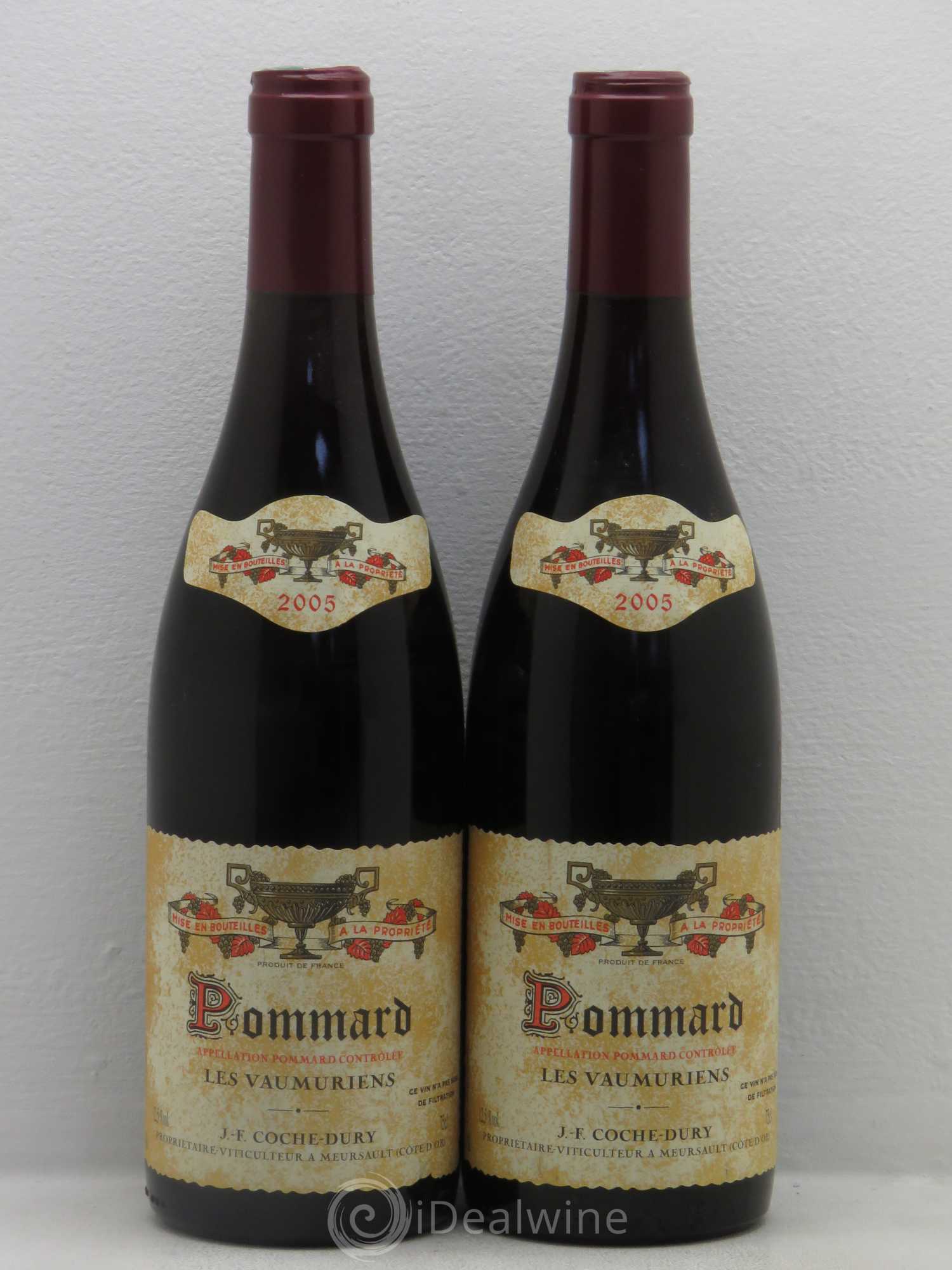 Pommard les Vaumuriens Coche Dury (Domaine) 2005 - Lot de 2 bouteilles - 0
