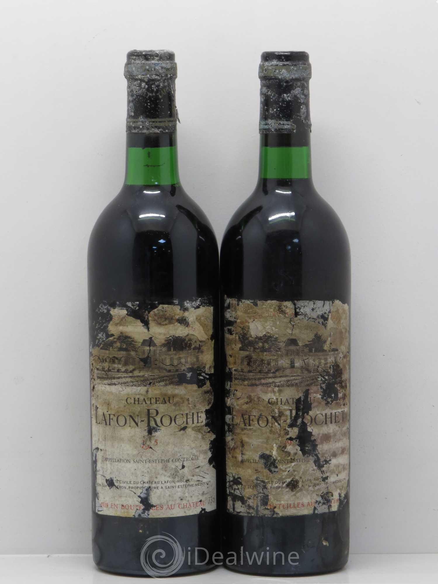 Château Lafon Rochet 4ème Grand Cru Classé 1975 - Lot de 2 bouteilles - 0