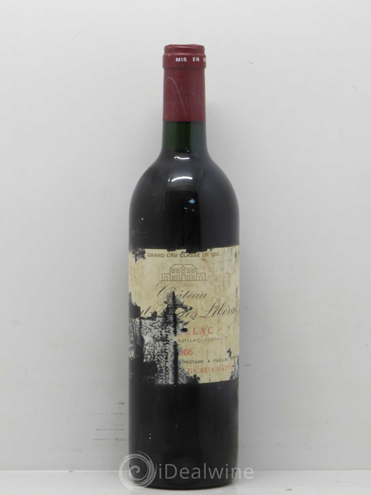 Château Haut Bages Libéral 5ème Grand Cru Classé 1986 - Lot de 1 bouteille - 0