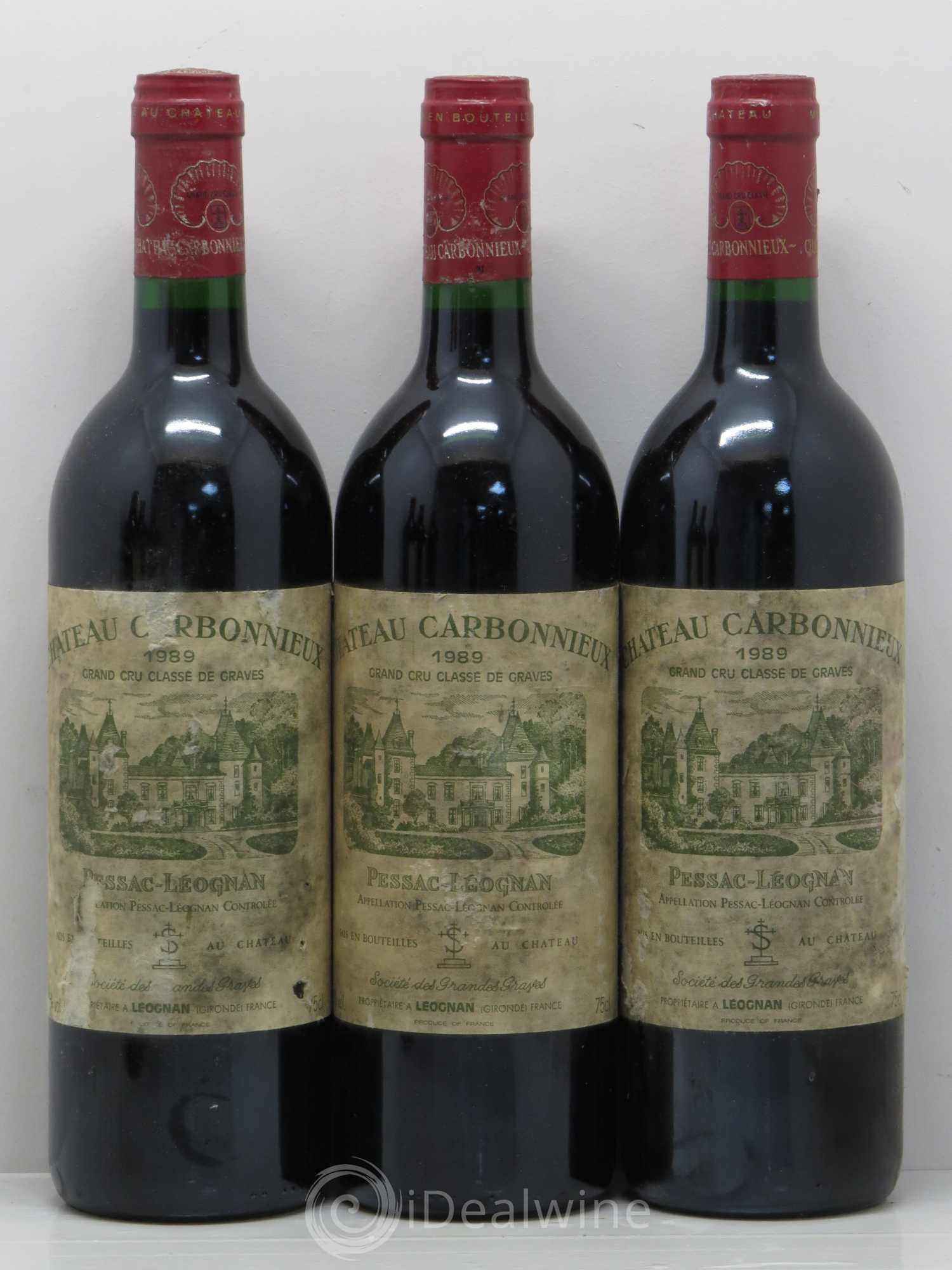 Château Carbonnieux Cru Classé de Graves 1989 - Lot de 6 bouteilles - 1