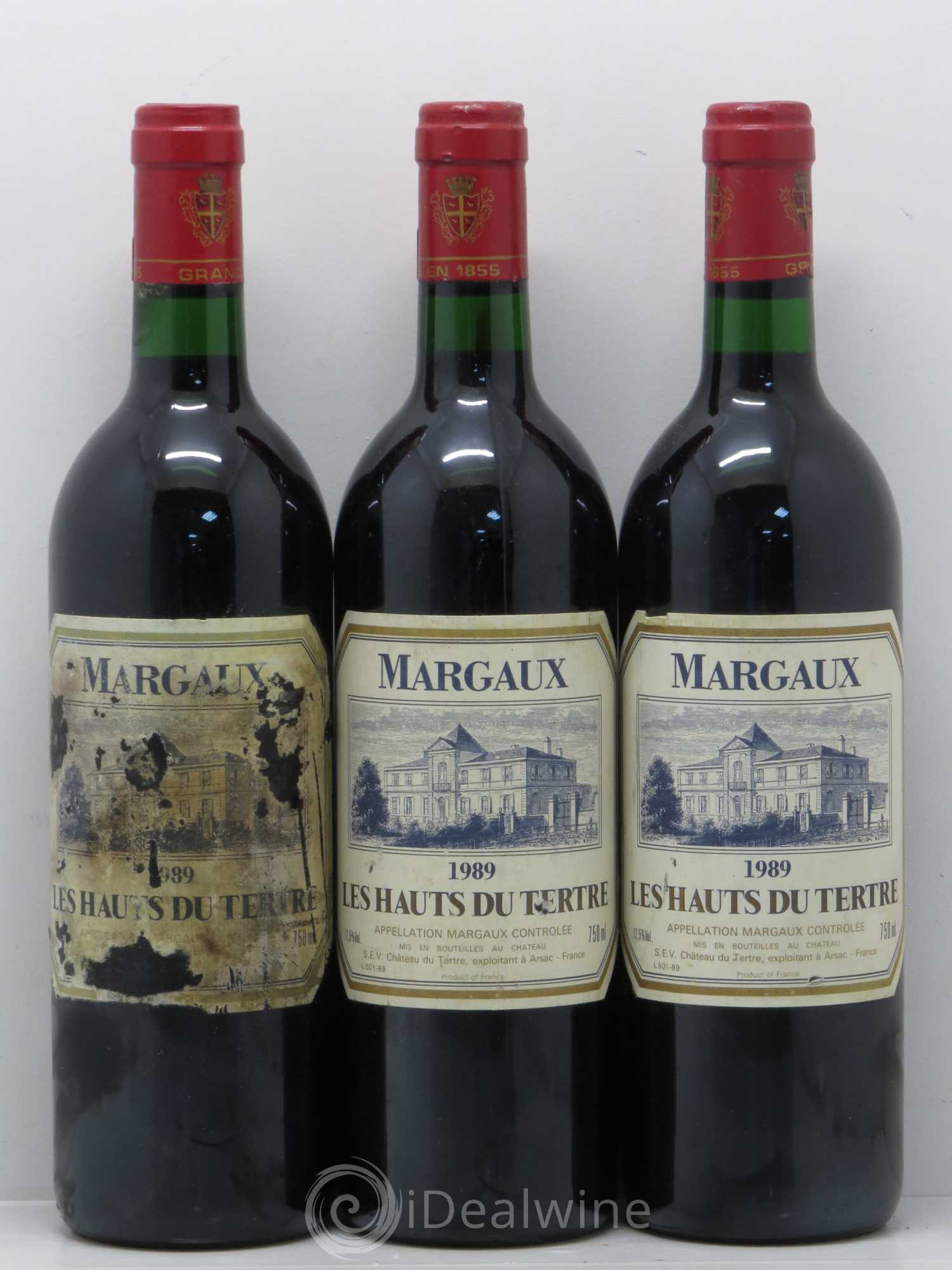 Les Hauts du Tertre 1989 - Lot de 3 bouteilles - 0