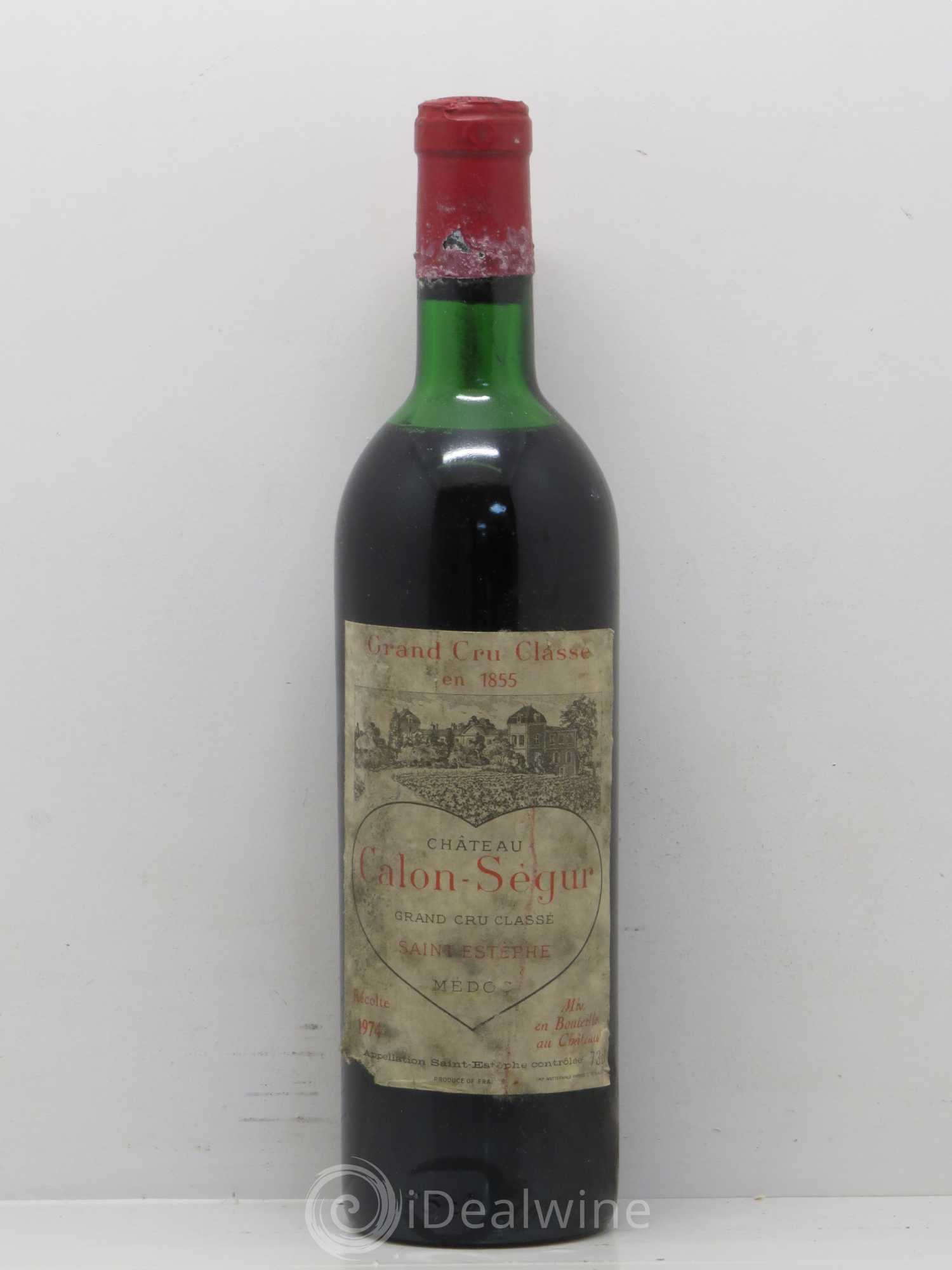 Château Calon Ségur 3ème Grand Cru Classé 1974 - Lot de 1 bouteille - 0