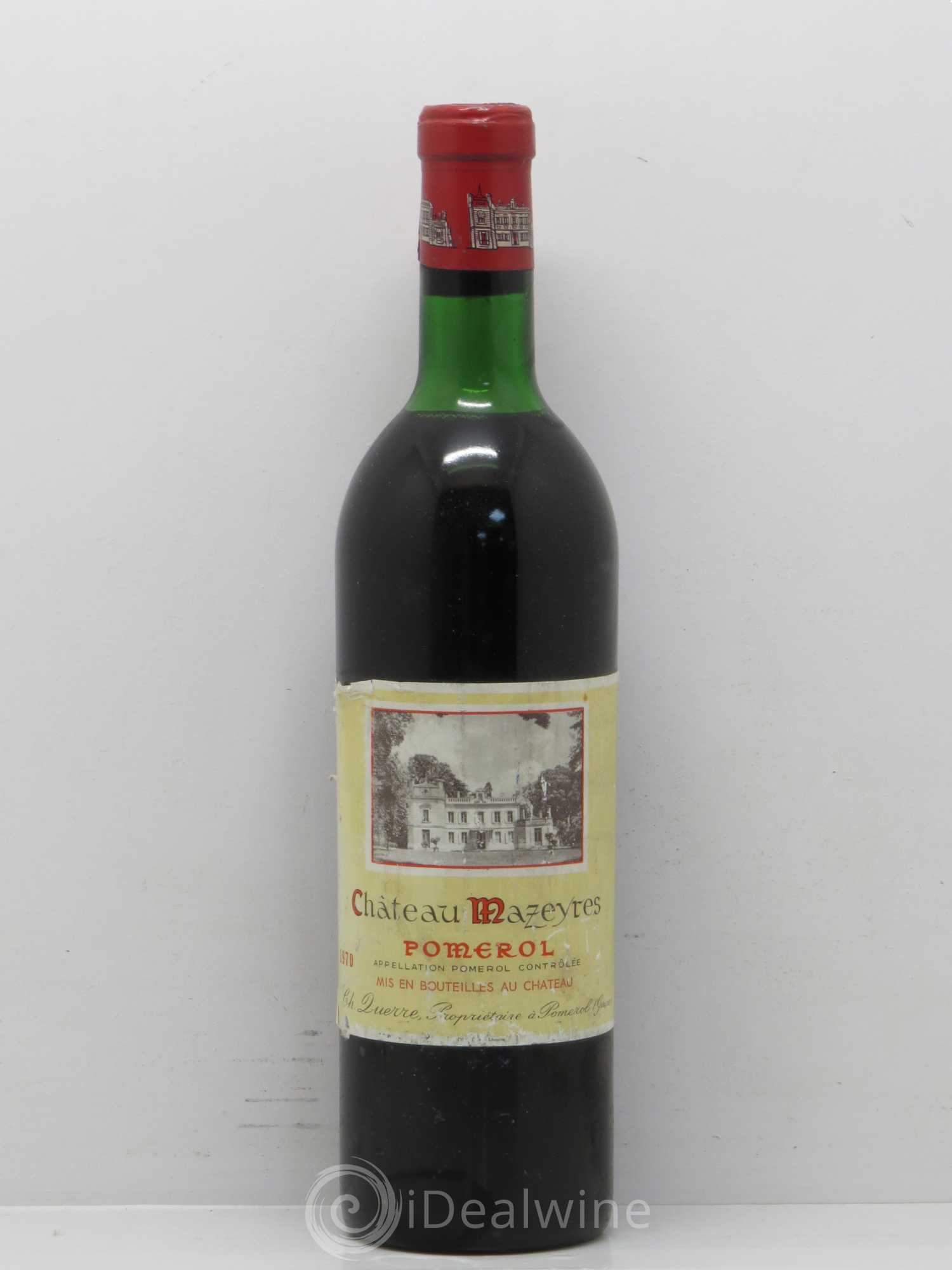 Château Mazeyres 1970 - Lot de 1 bouteille - 0