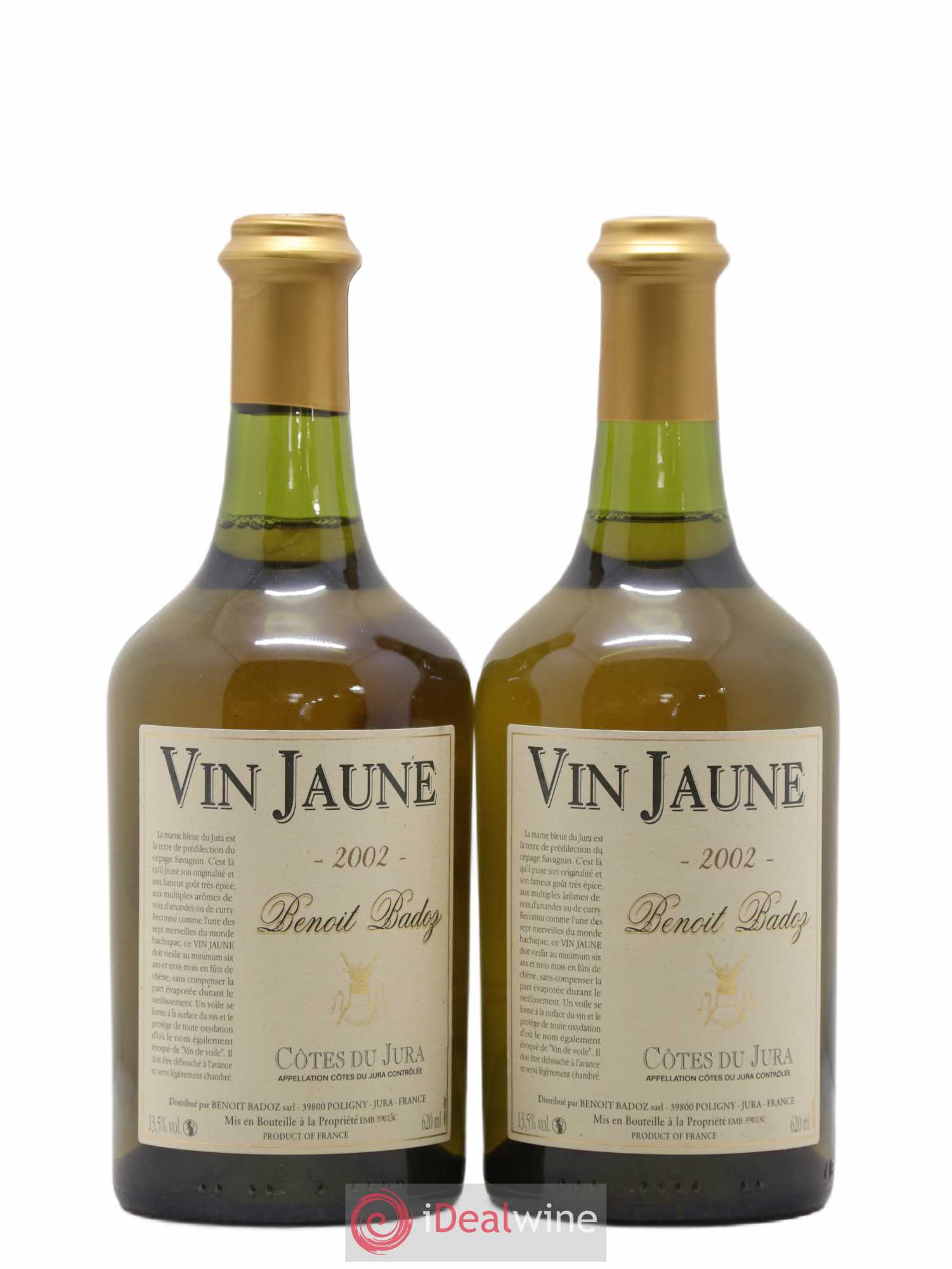 Côtes du Jura Vin Jaune Badoz 2002 - Lot de 2 bouteilles - 0