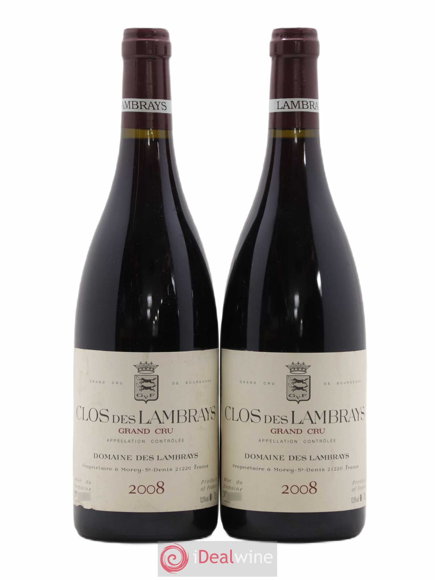 Clos des Lambrays Grand Cru Domaine des Lambrays 2008 - Lot de 2 bouteilles - 0