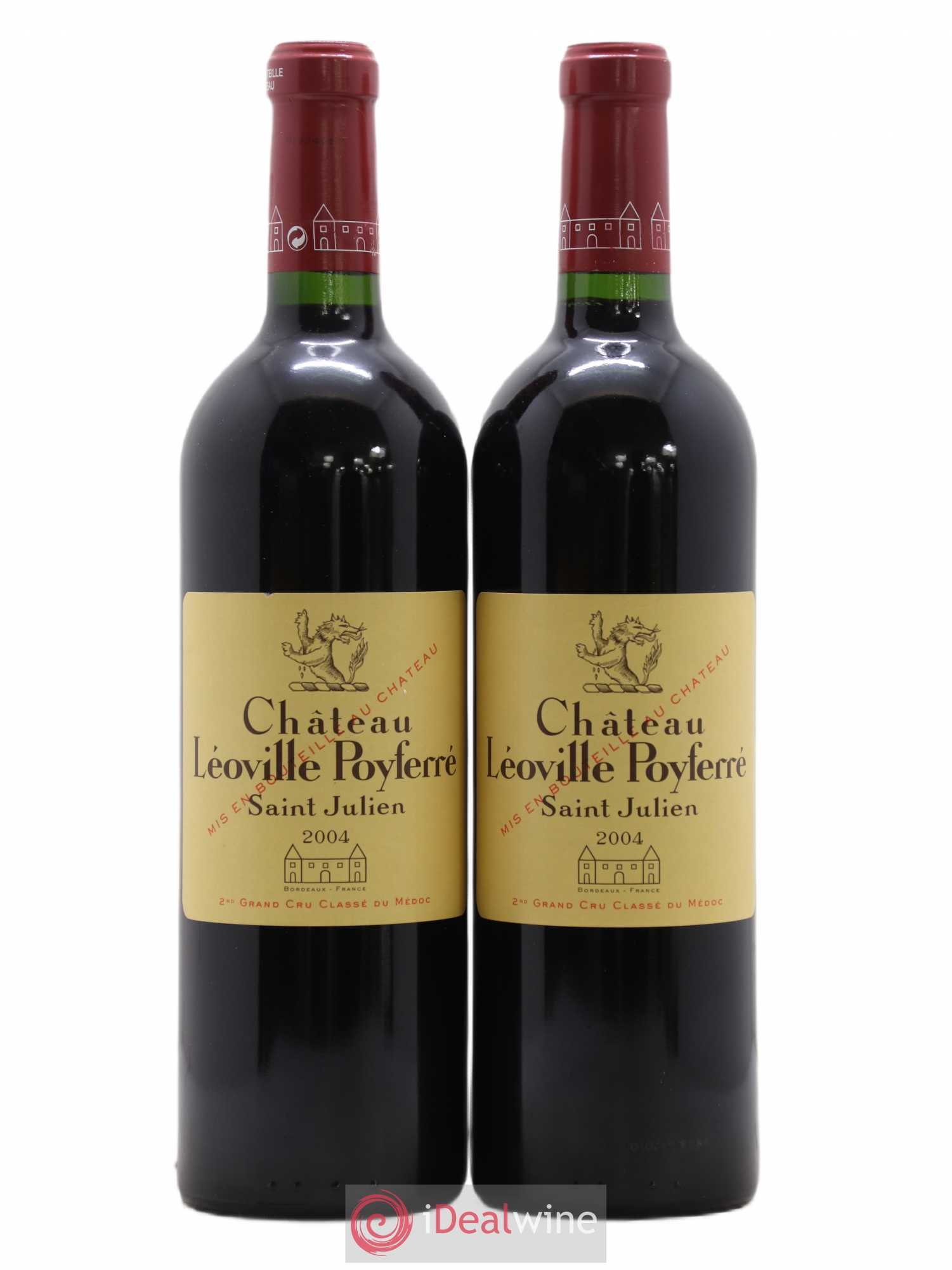 Château Léoville Poyferré 2ème Grand Cru Classé 2004 - Lot de 2 bouteilles - 0