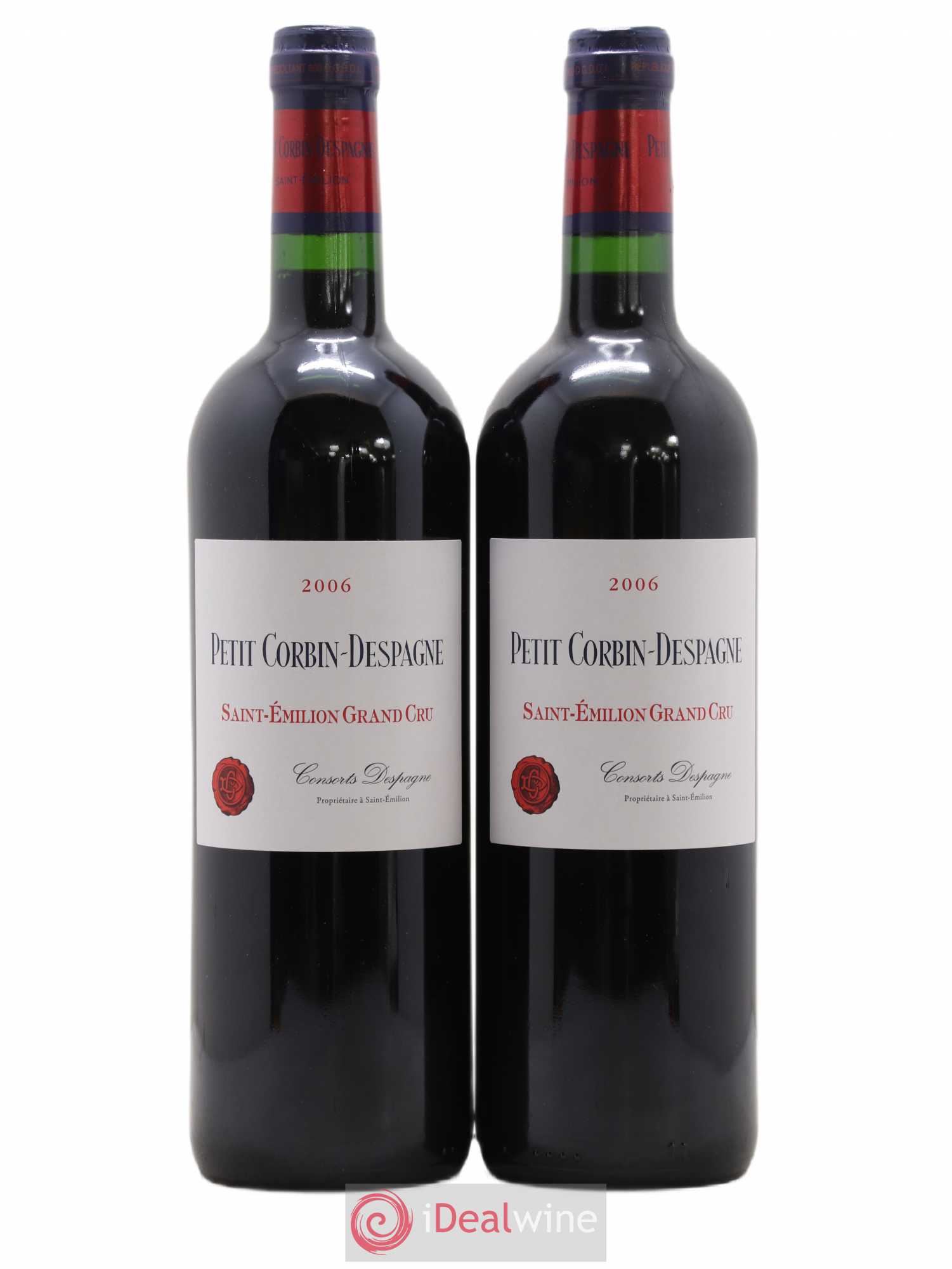 Petit Corbin Despagne Second Vin 2006 - Lot de 2 bouteilles - 0