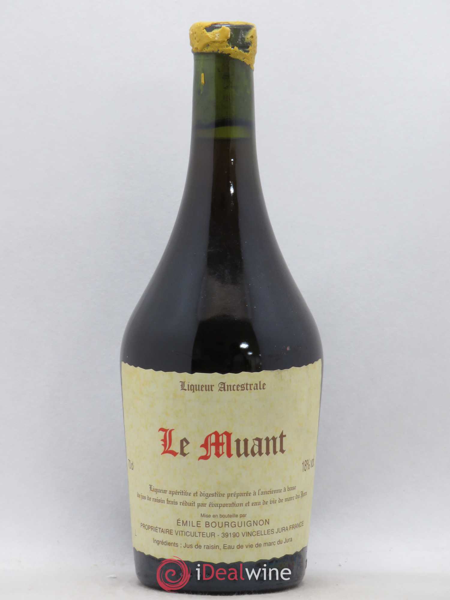 Alcool Eau de vie de Marc Liqueur Ancestrale Le Muant Emile Bourguignon - Lot de 1 bouteille - 0