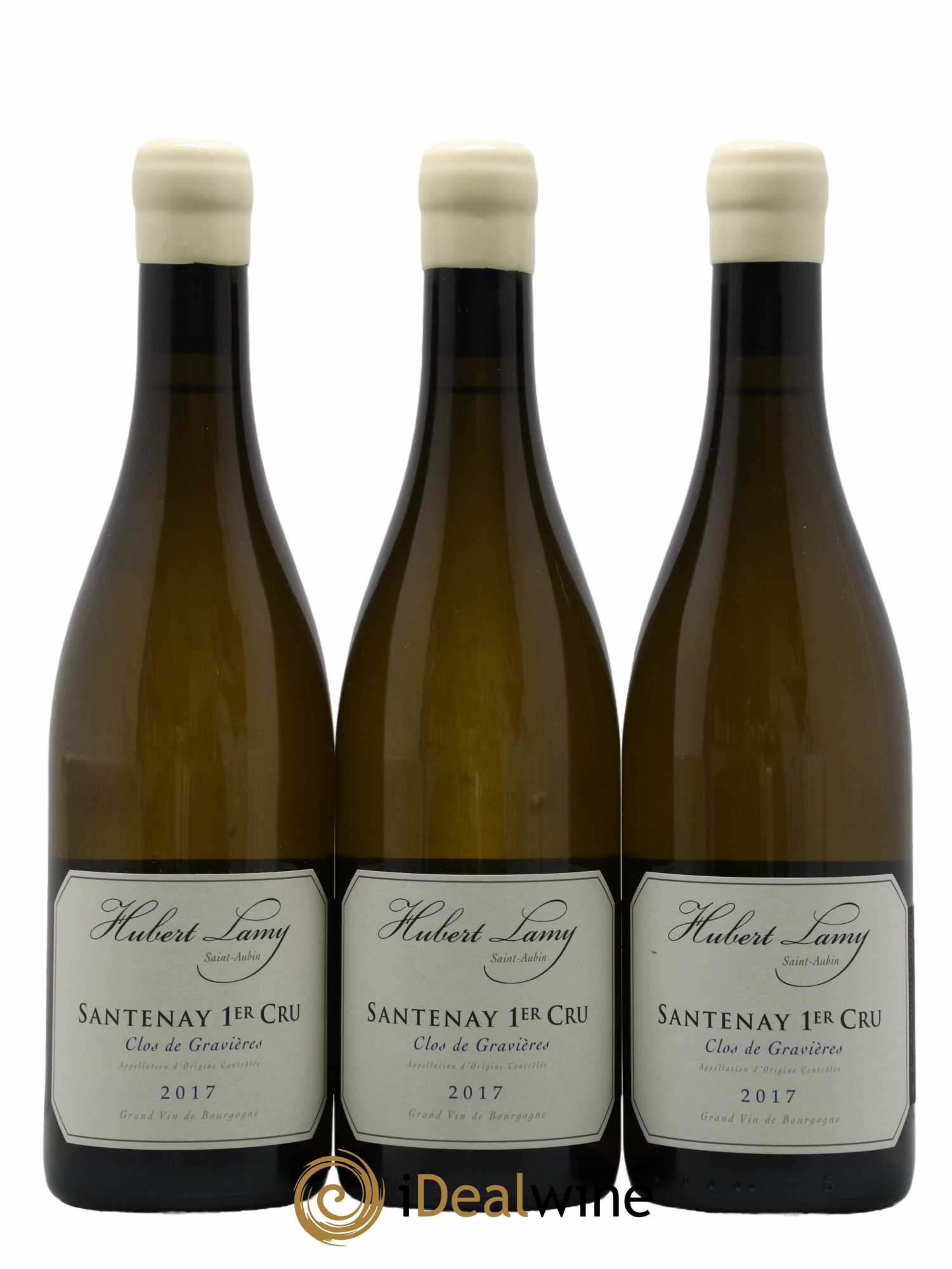 Santenay 1er Cru Clos de Gravières Hubert Lamy 2017 - Lot de 3 bouteilles - 0