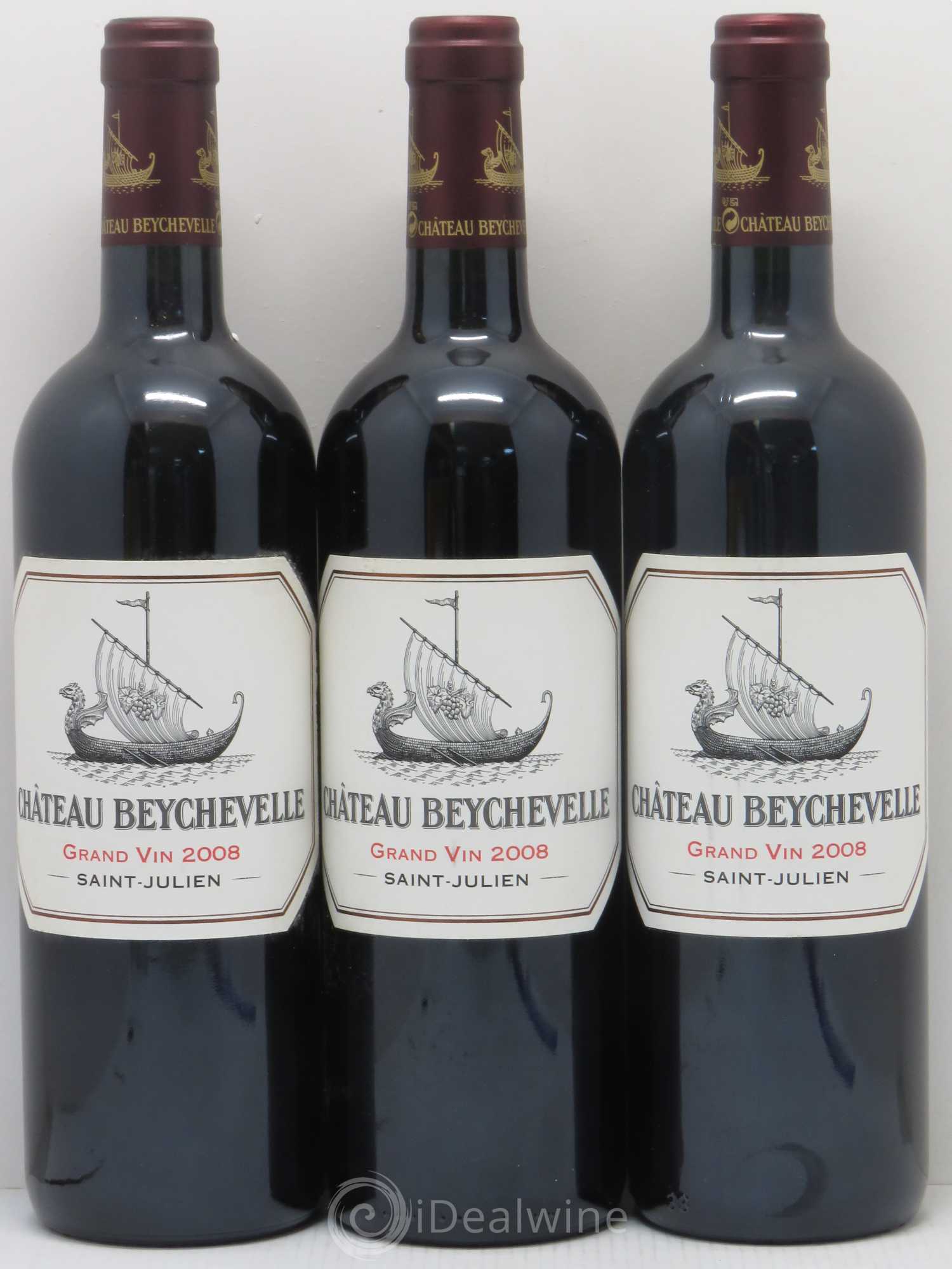 Château Beychevelle 4ème Grand Cru Classé 2008 - Lot de 3 bouteilles - 0