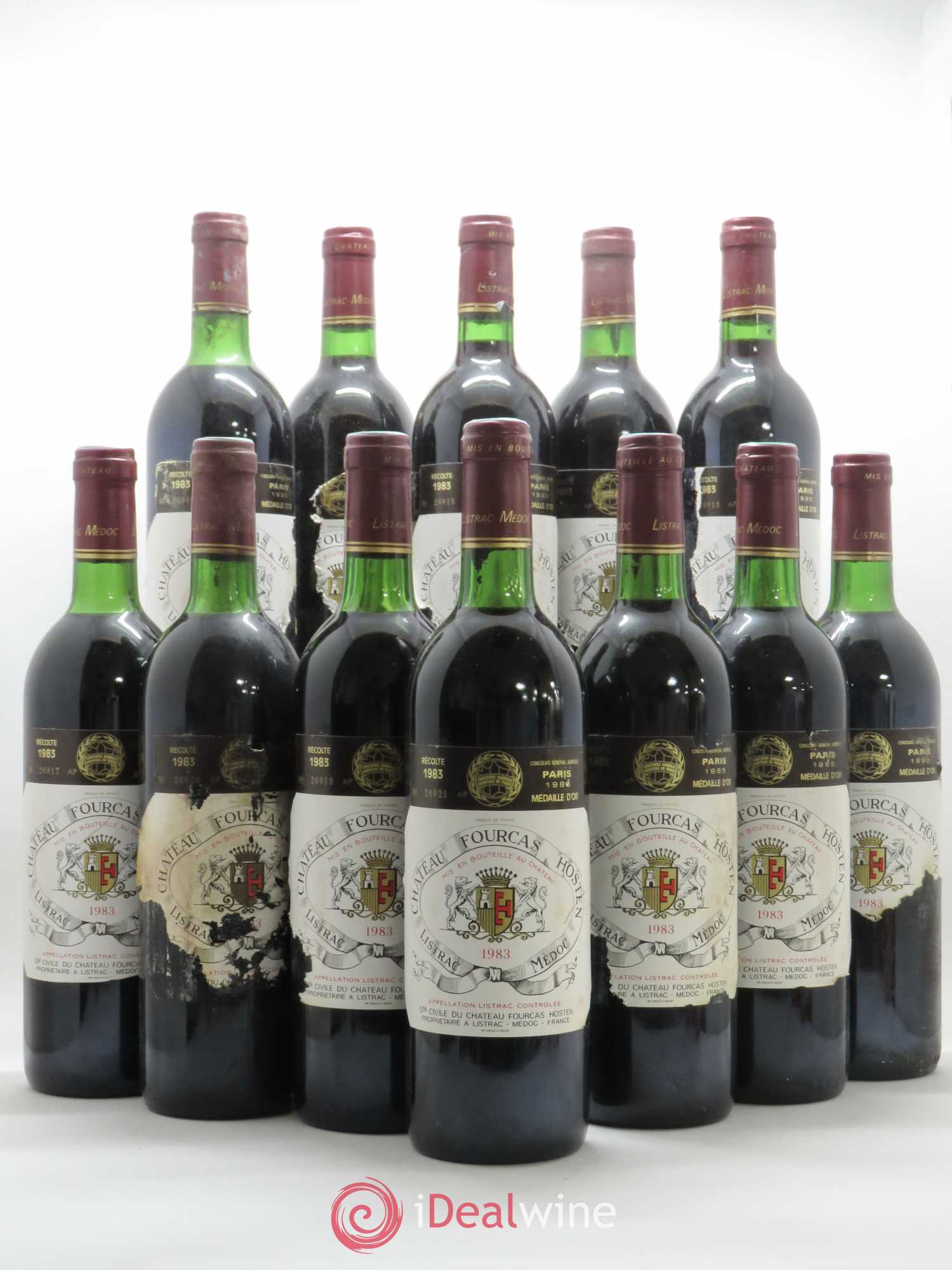 Château Fourcas Hosten Cru Bourgeois 1983 - Lot de 12 bouteilles - 0