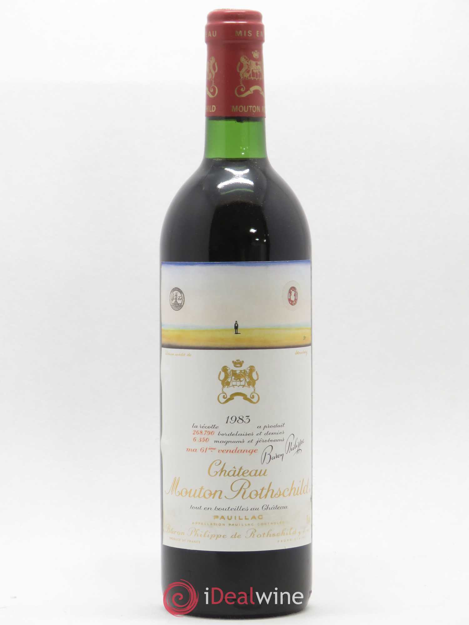 Château Mouton Rothschild 1er Grand Cru Classé 1983 - Lot de 1 bouteille - 0