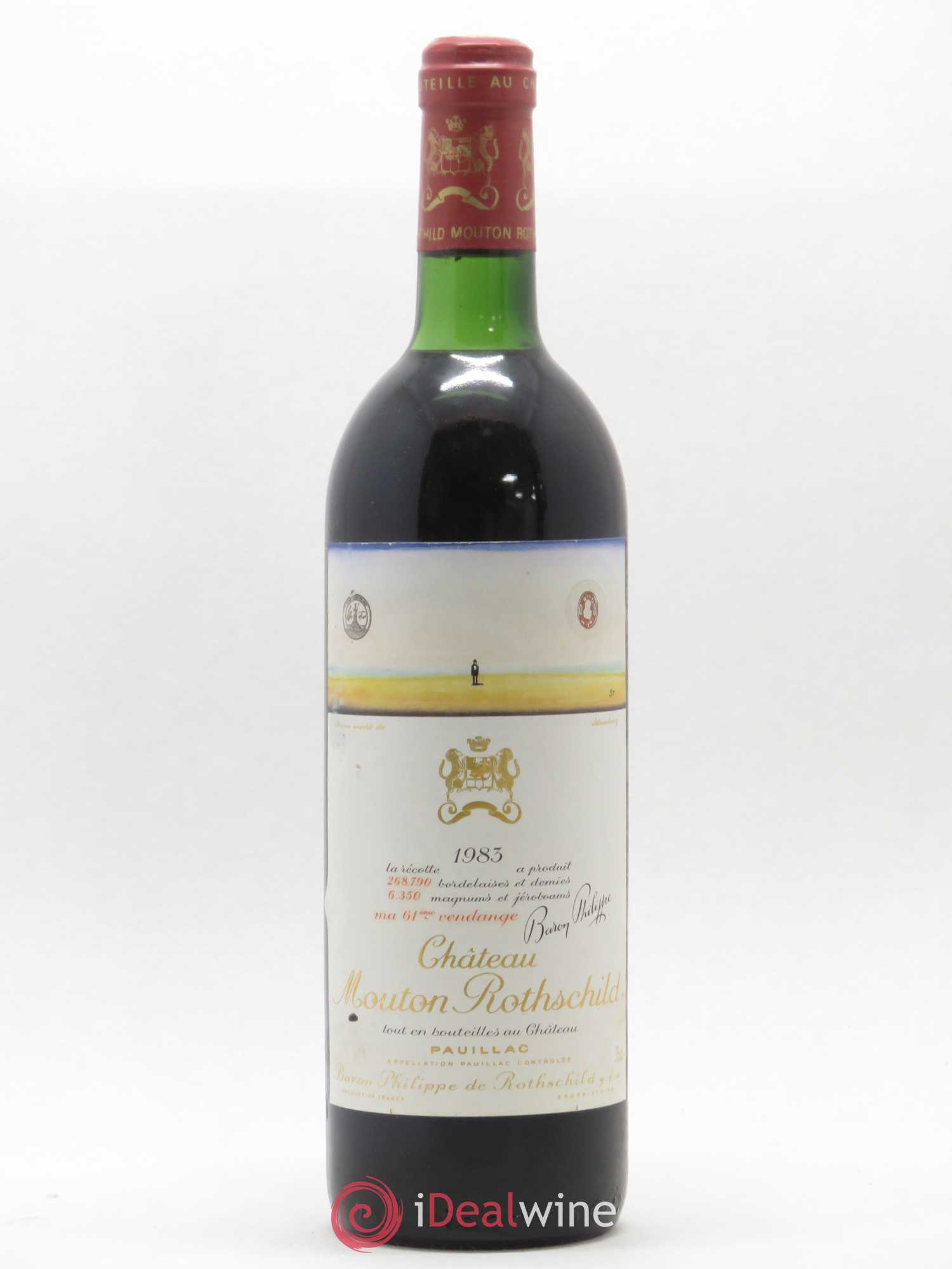 Château Mouton Rothschild 1er Grand Cru Classé 1983 - Lot de 1 bouteille - 0