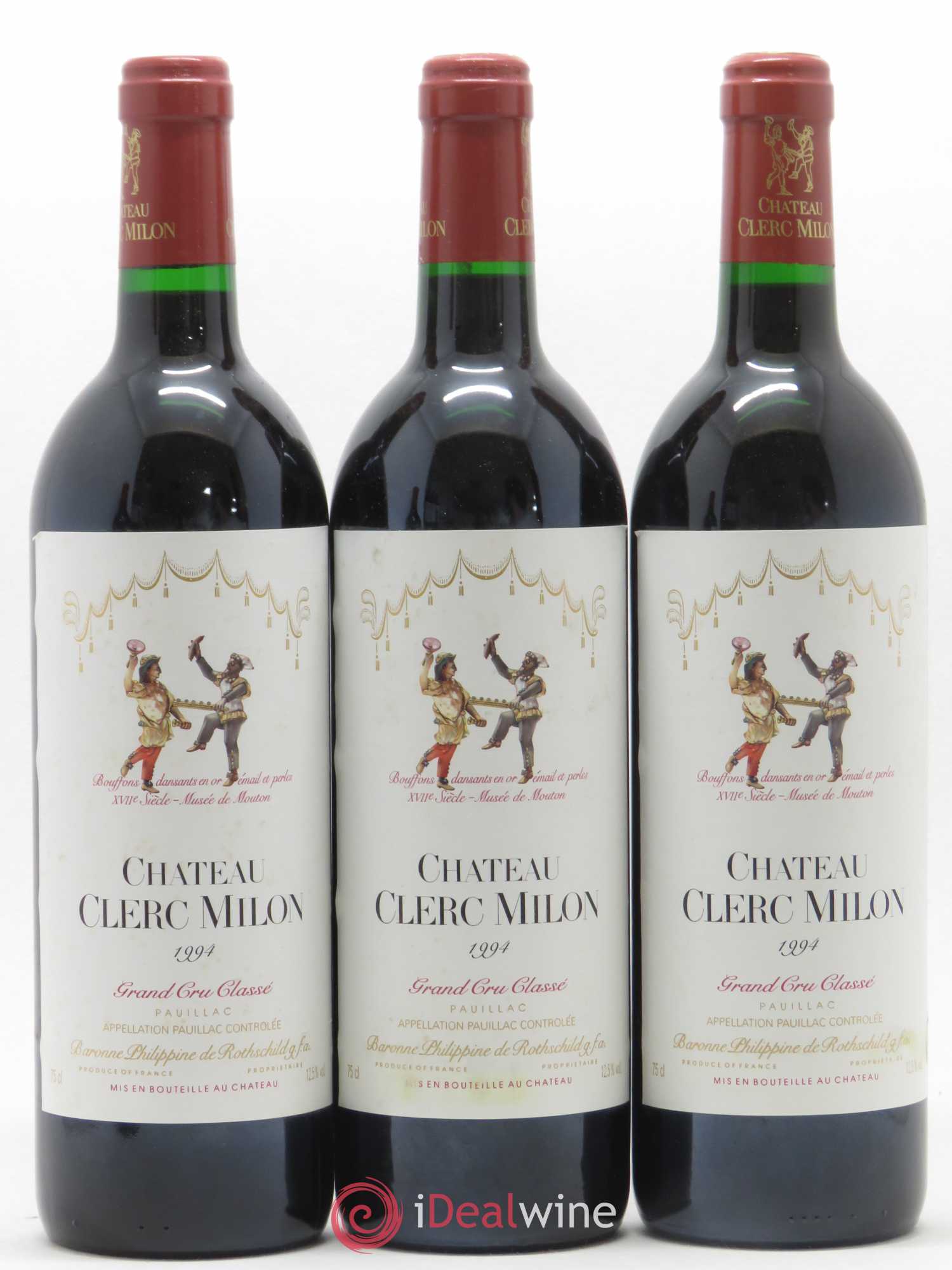 Château Clerc Milon 5ème Grand Cru Classé 1994 - Lot de 12 bouteilles - 1