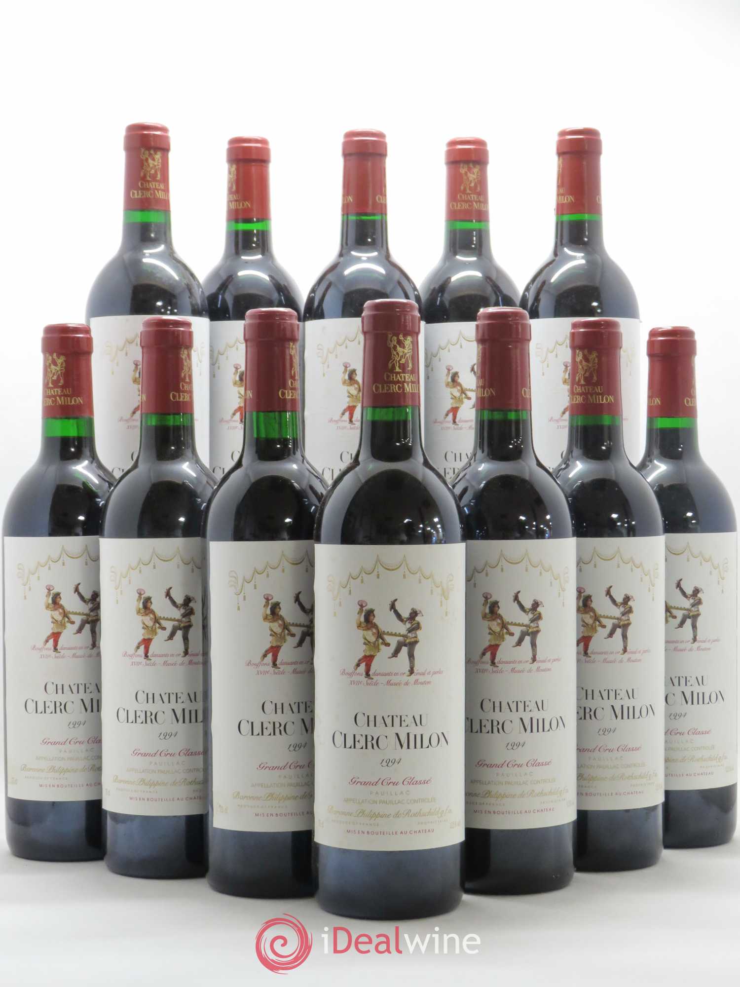 Château Clerc Milon 5ème Grand Cru Classé 1994 - Lot de 12 bouteilles - 0