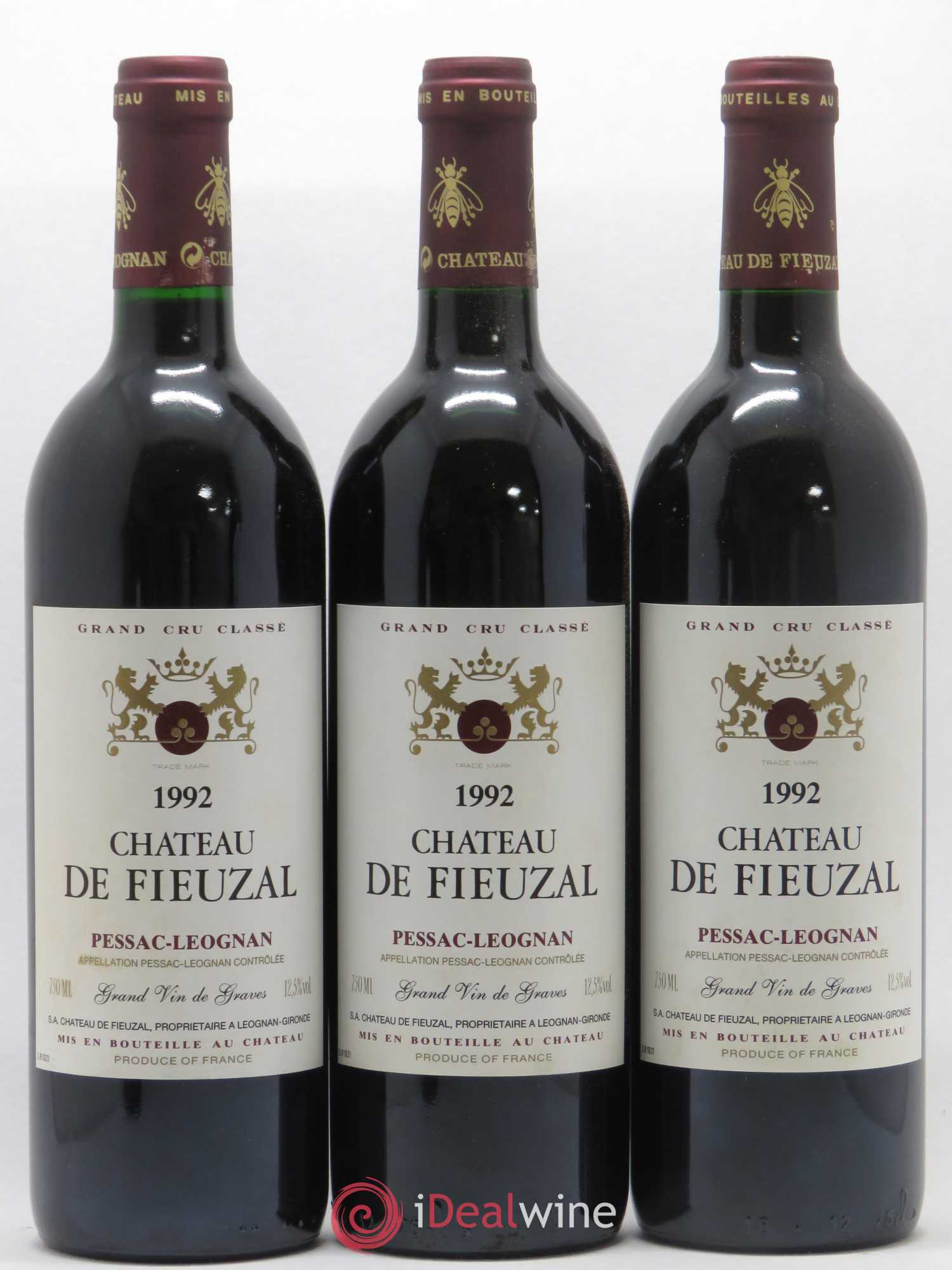 Château de Fieuzal Cru Classé de Graves 1992 - Lot de 12 bouteilles - 1