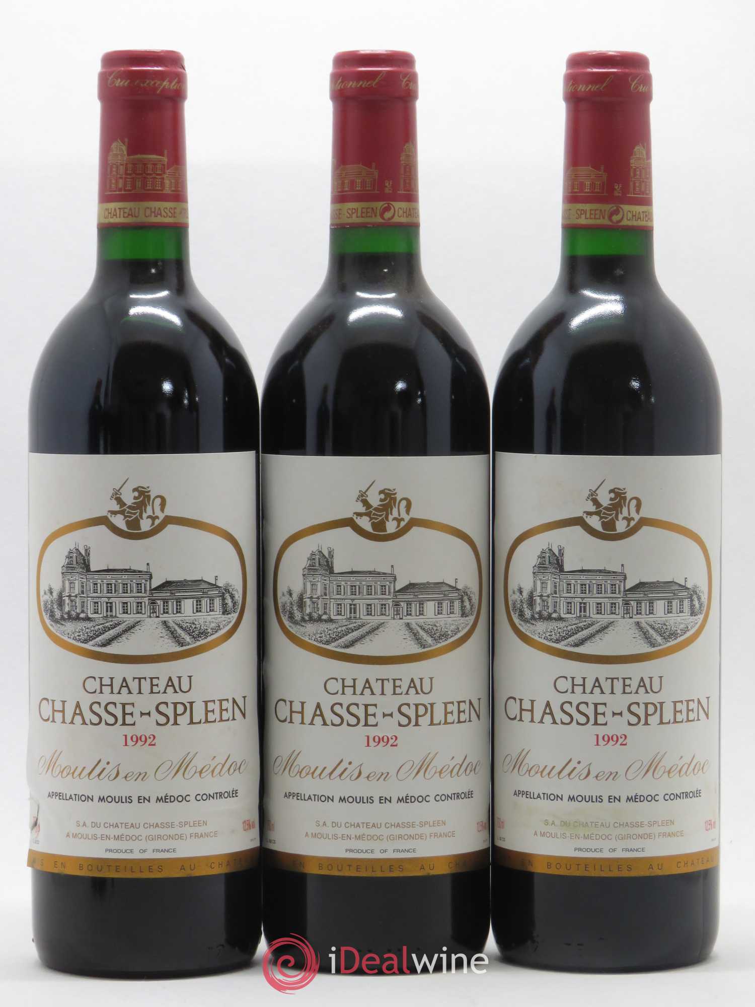 Château Chasse Spleen 1992 - Lot de 12 bouteilles - 1