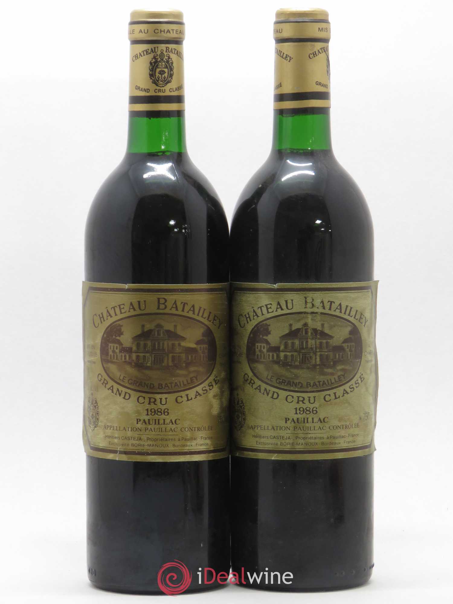 Château Batailley 5ème Grand Cru Classé 1986 - Lot de 2 bouteilles - 0