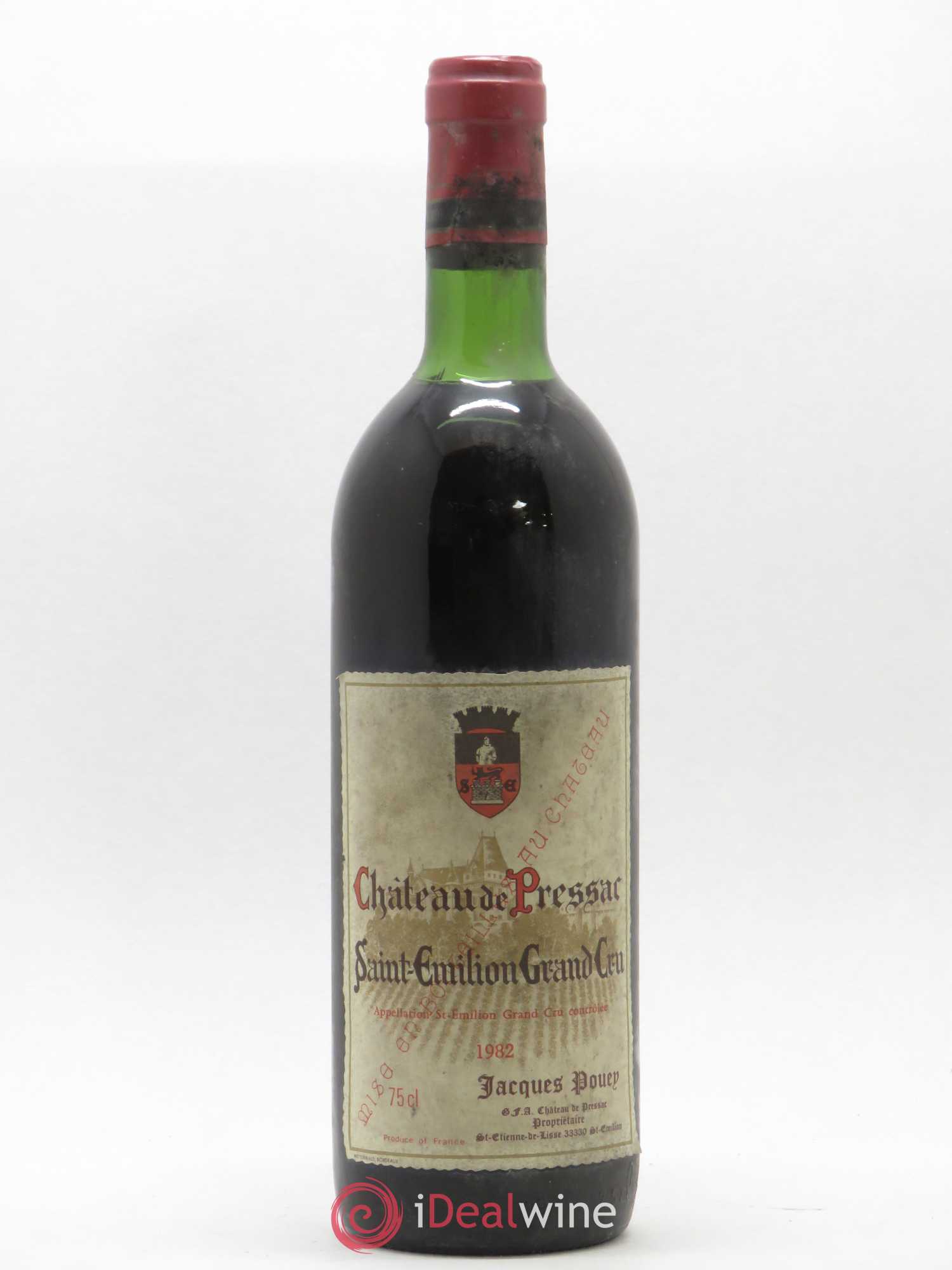 Château de Pressac Grand Cru Classé 1982 - Lot de 1 bouteille - 0