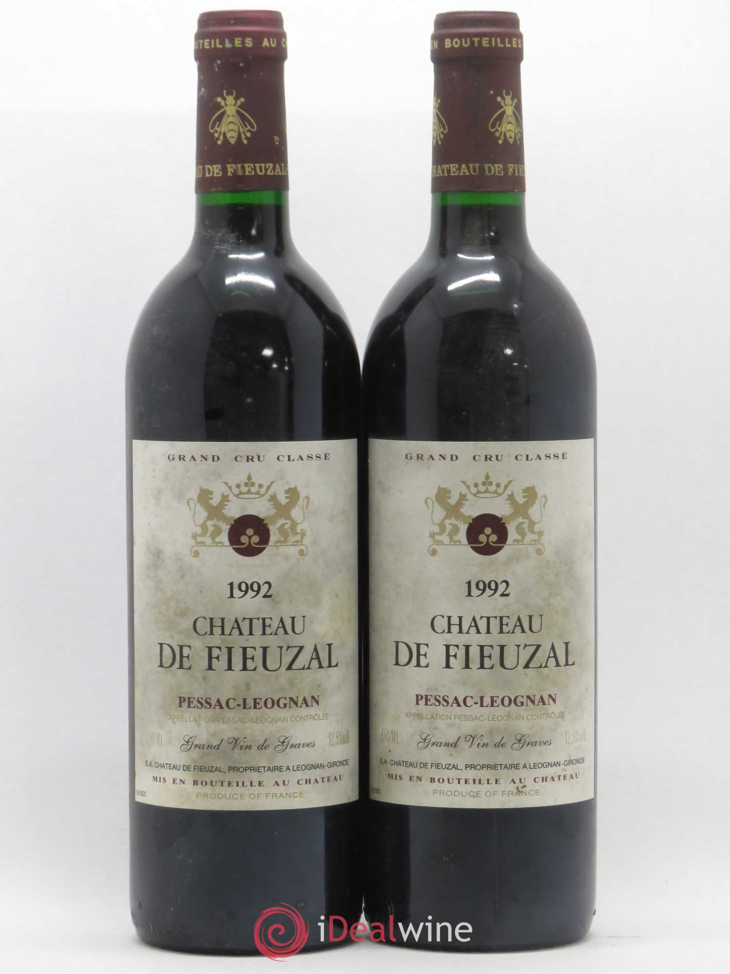 Château de Fieuzal Cru Classé de Graves 1992 - Lot de 2 bouteilles - 0