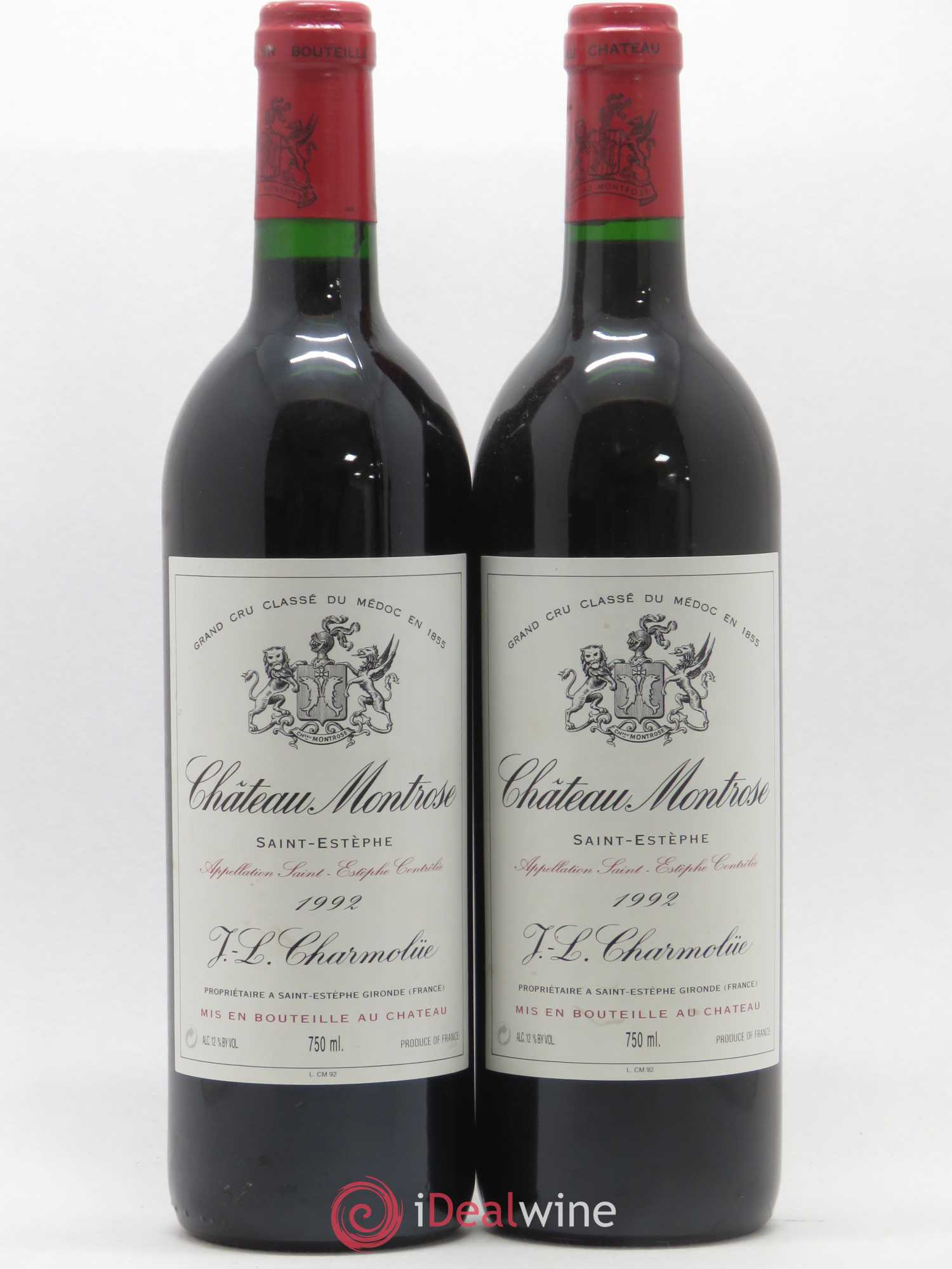 Château Montrose 2ème Grand Cru Classé 1992 - Lot de 2 bouteilles - 0