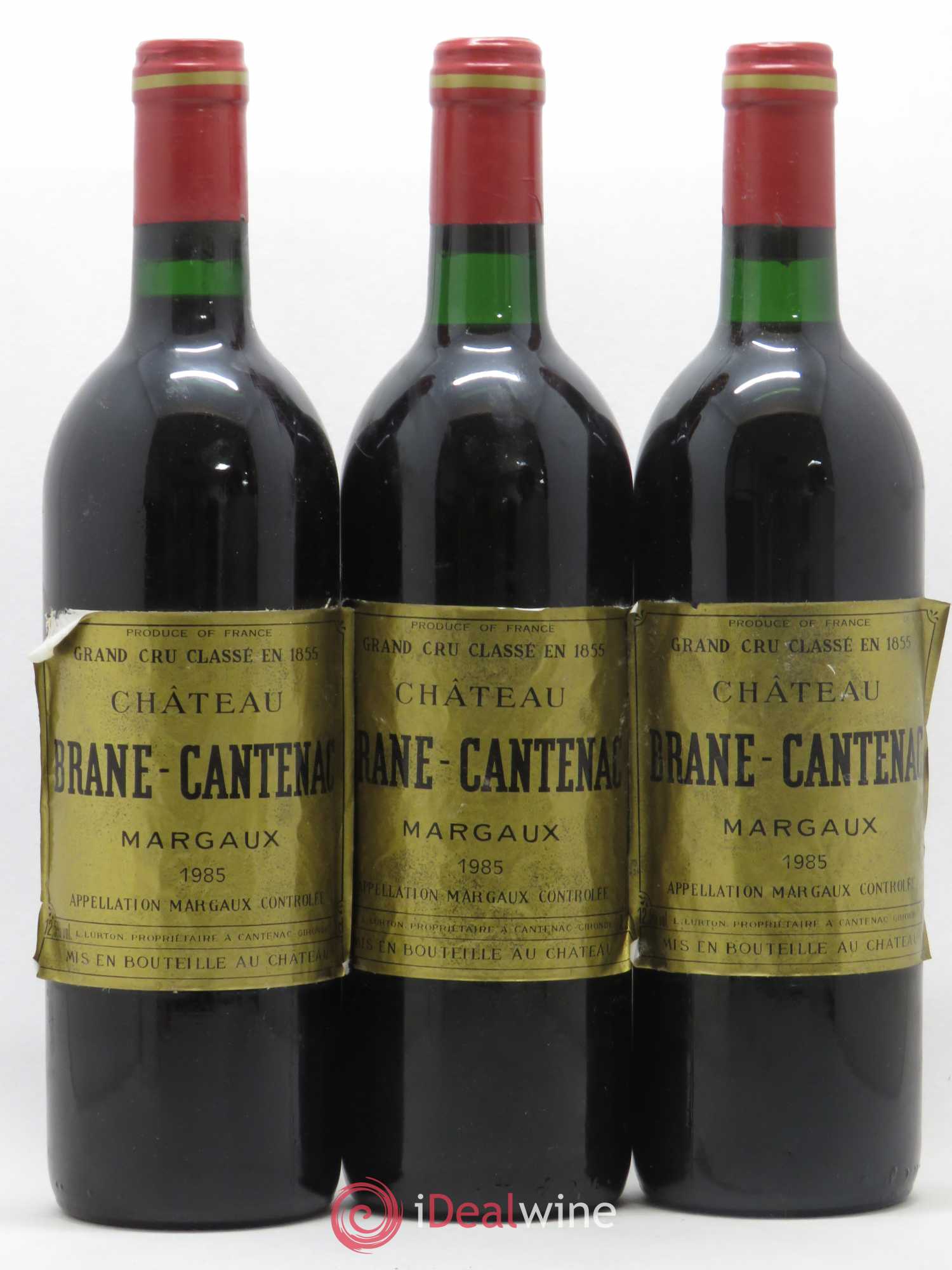 Château Brane Cantenac 2ème Grand Cru Classé 1985 - Lot de 3 bouteilles - 0