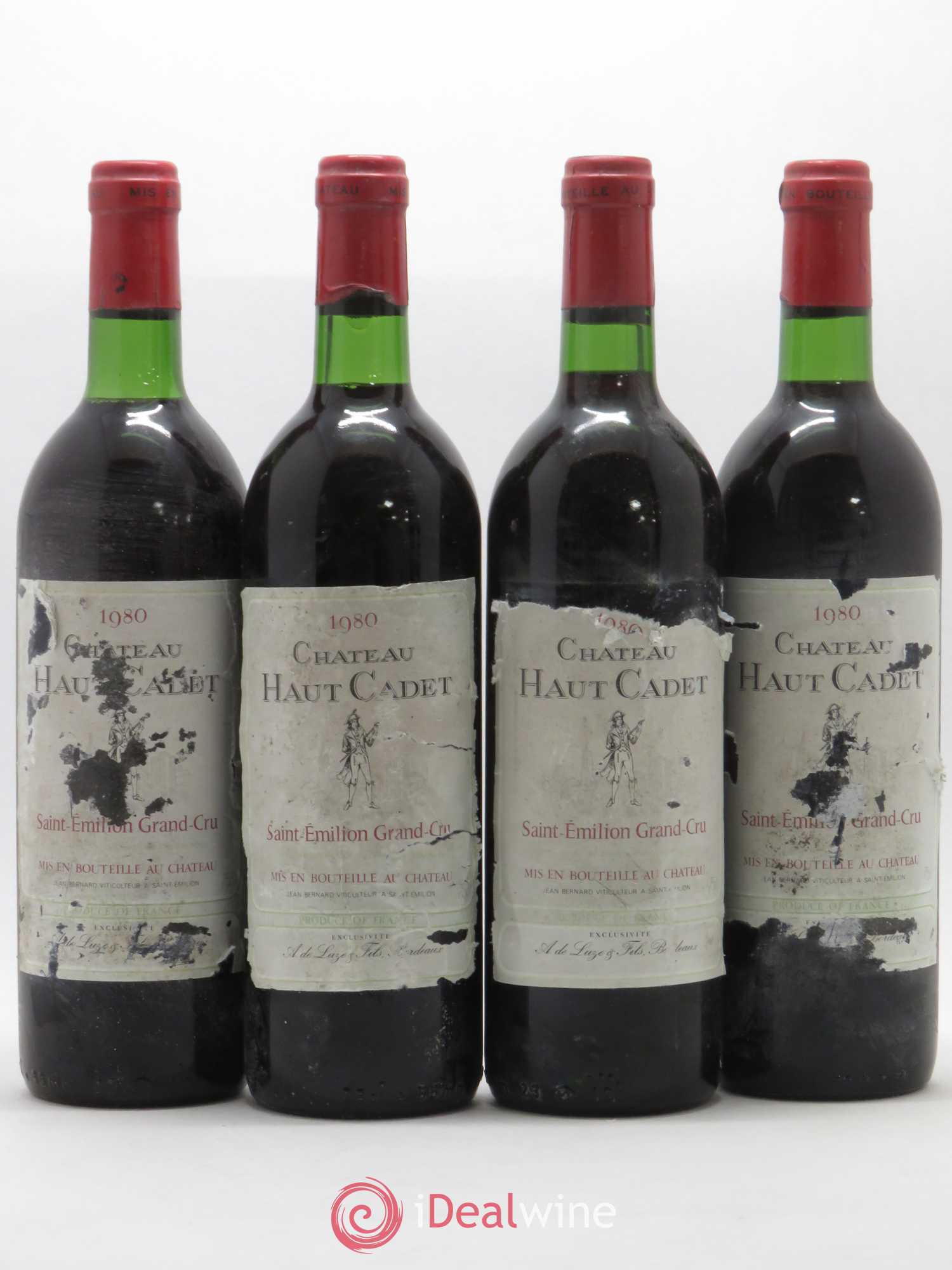 Château Haut Cadet 1980 - Lot de 4 bouteilles - 0