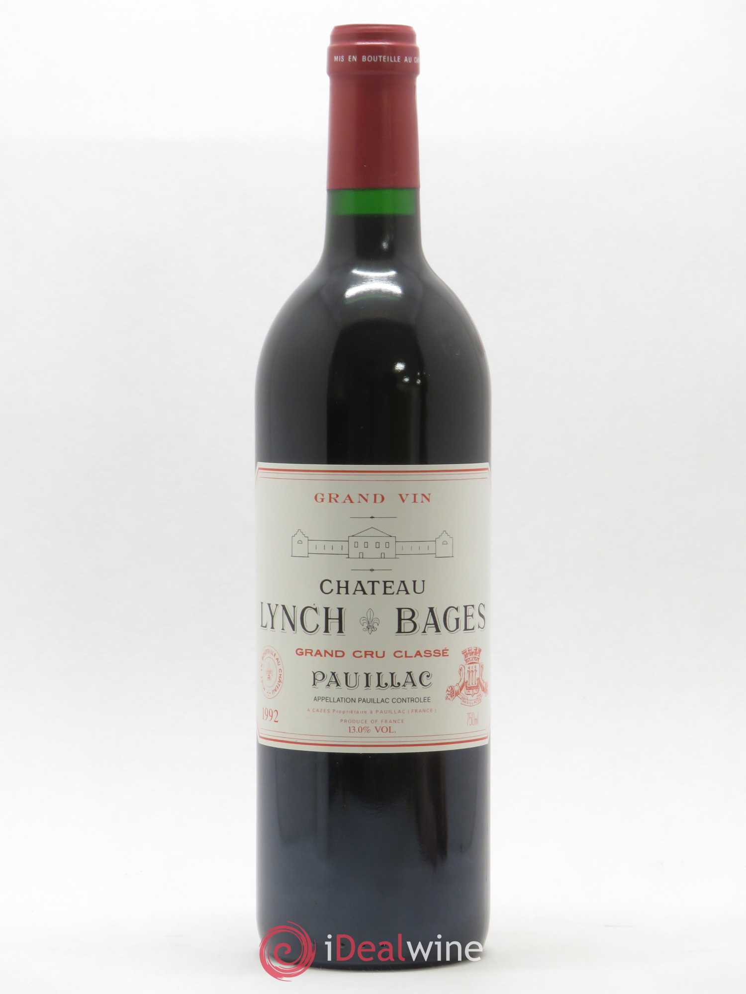 Château Lynch Bages 5ème Grand Cru Classé 1992 - Lot de 1 bouteille - 0