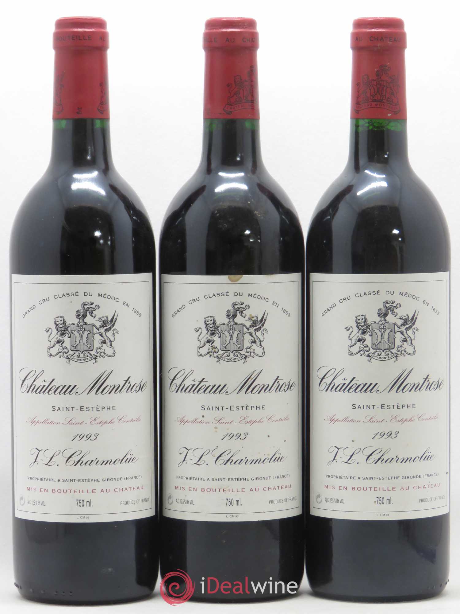 Château Montrose 2ème Grand Cru Classé 1993 - Lot de 3 bouteilles - 0