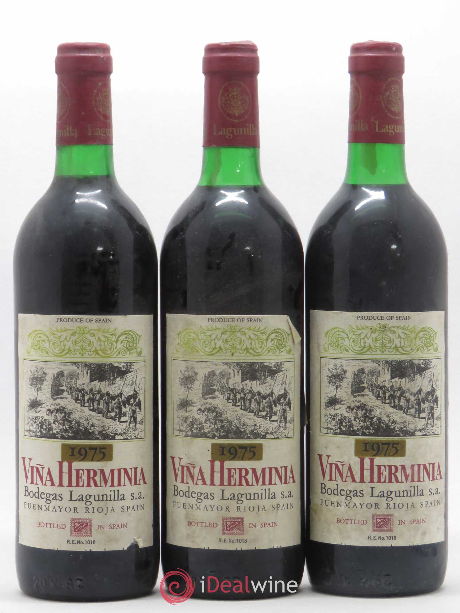 Rioja DOCA Vina Herminia Crianza 1975 - Posten von 3 Flaschen - 0
