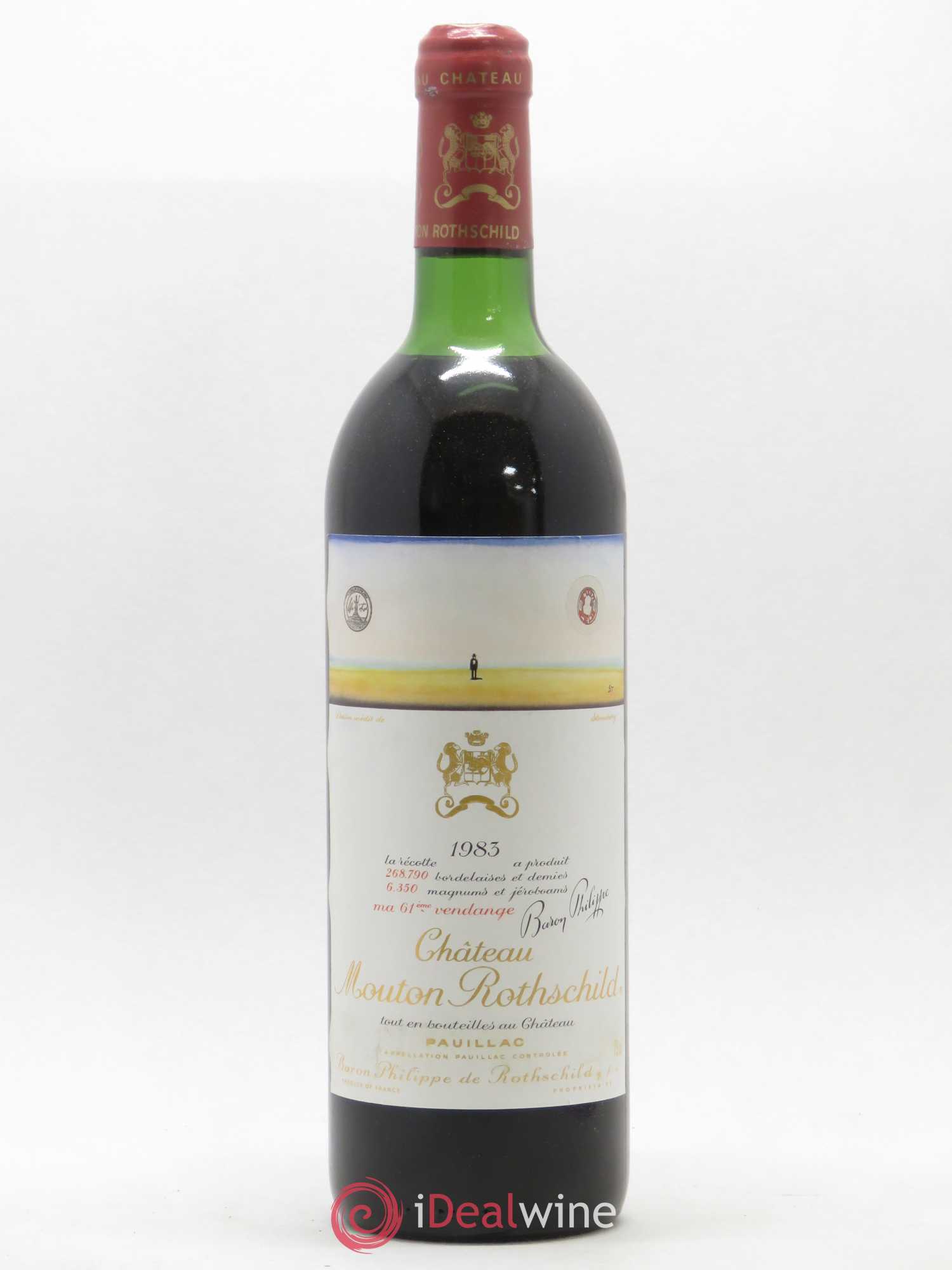 Château Mouton Rothschild 1er Grand Cru Classé 1983 - Lot de 1 bouteille - 0