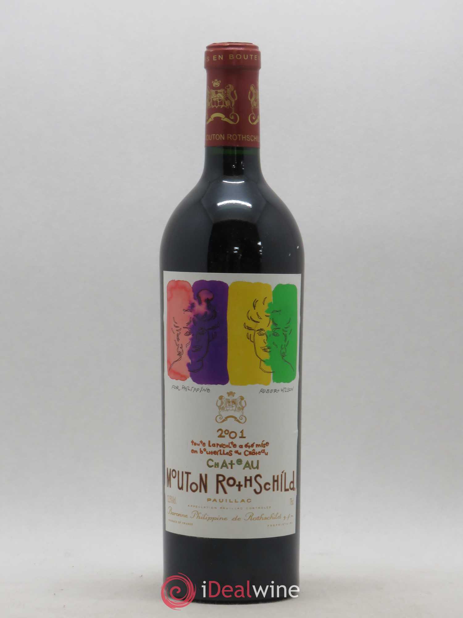 Château Mouton Rothschild 1er Grand Cru Classé 2001 - Lot de 1 bouteille - 0