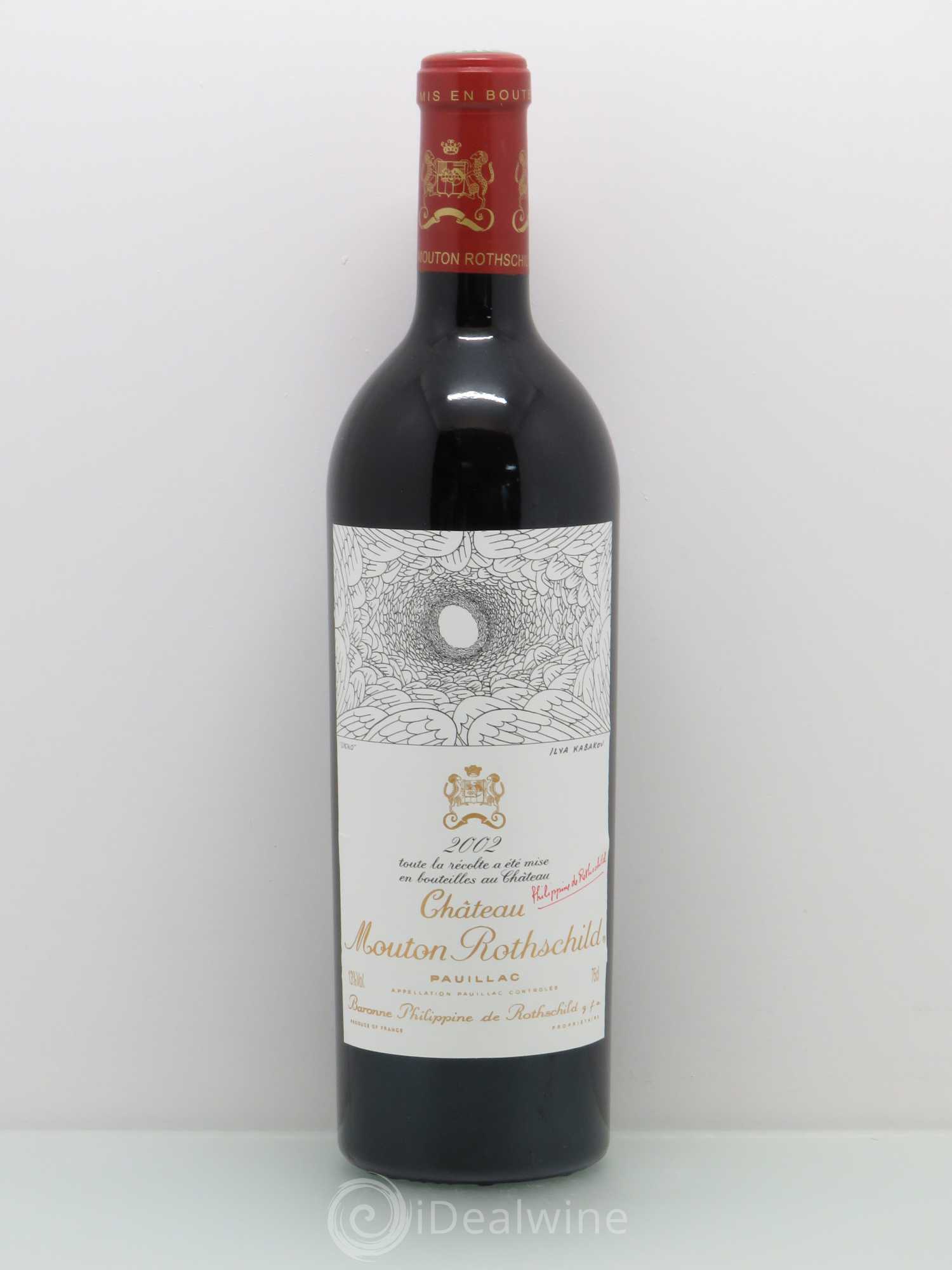 Château Mouton Rothschild 1er Grand Cru Classé 2002 - Lot de 1 bouteille - 0