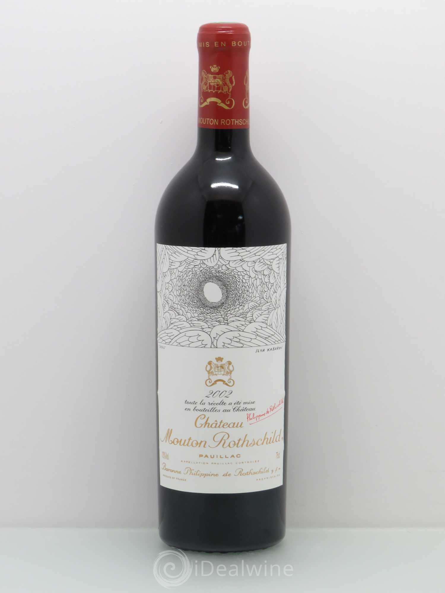 Château Mouton Rothschild 1er Grand Cru Classé 2002 - Lot de 1 bouteille - 0
