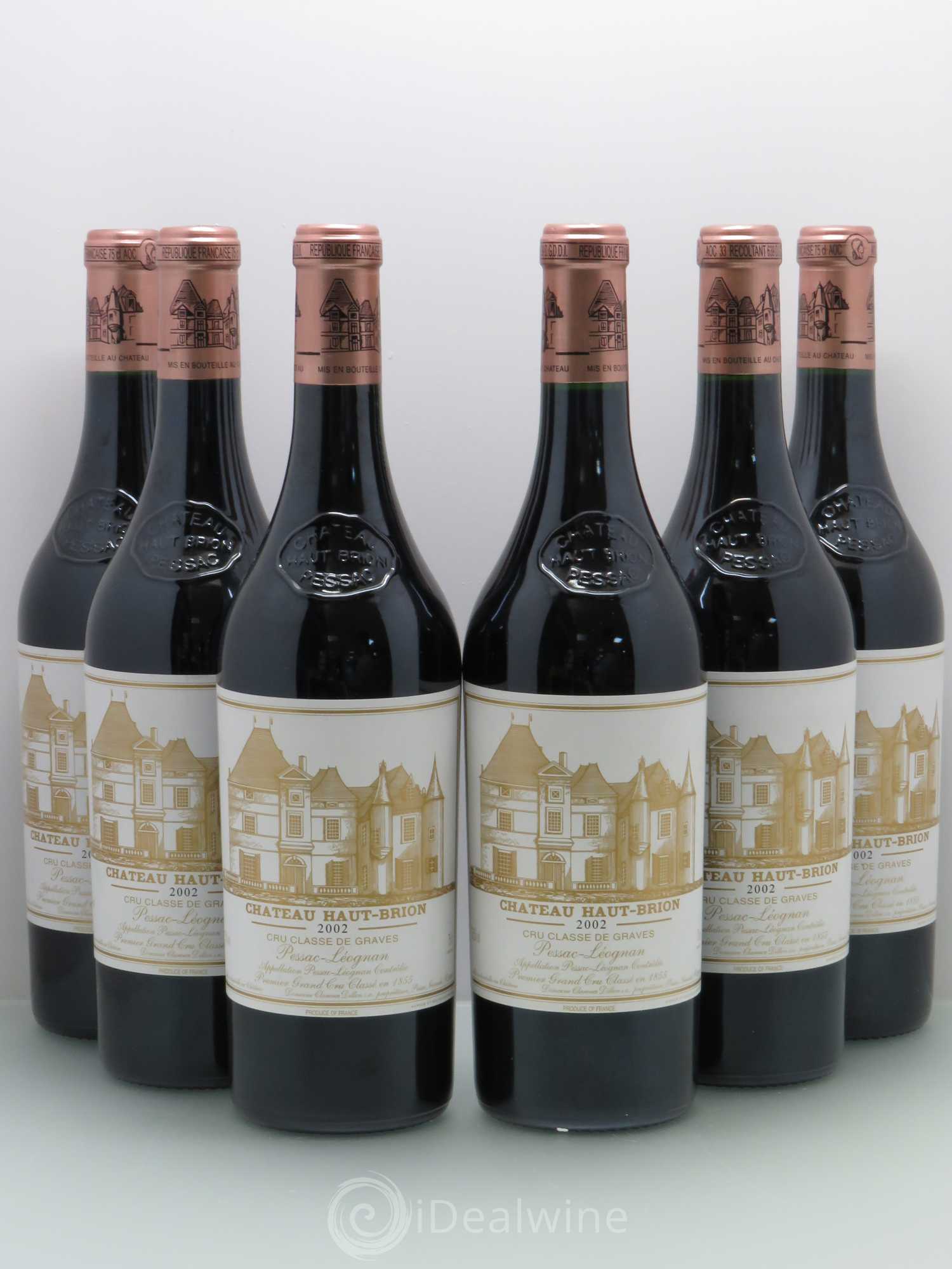 Château Haut Brion 1er Grand Cru Classé 2002 - Lot de 6 bouteilles - 0