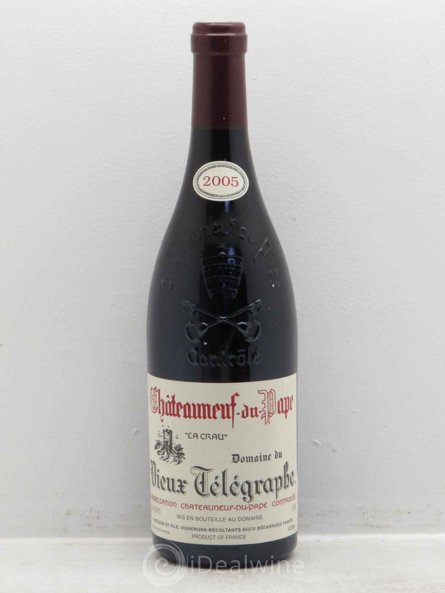 Châteauneuf-du-Pape Vieux Télégraphe (Domaine du) Vignobles Brunier 2005 - Lot de 1 bouteille - 0