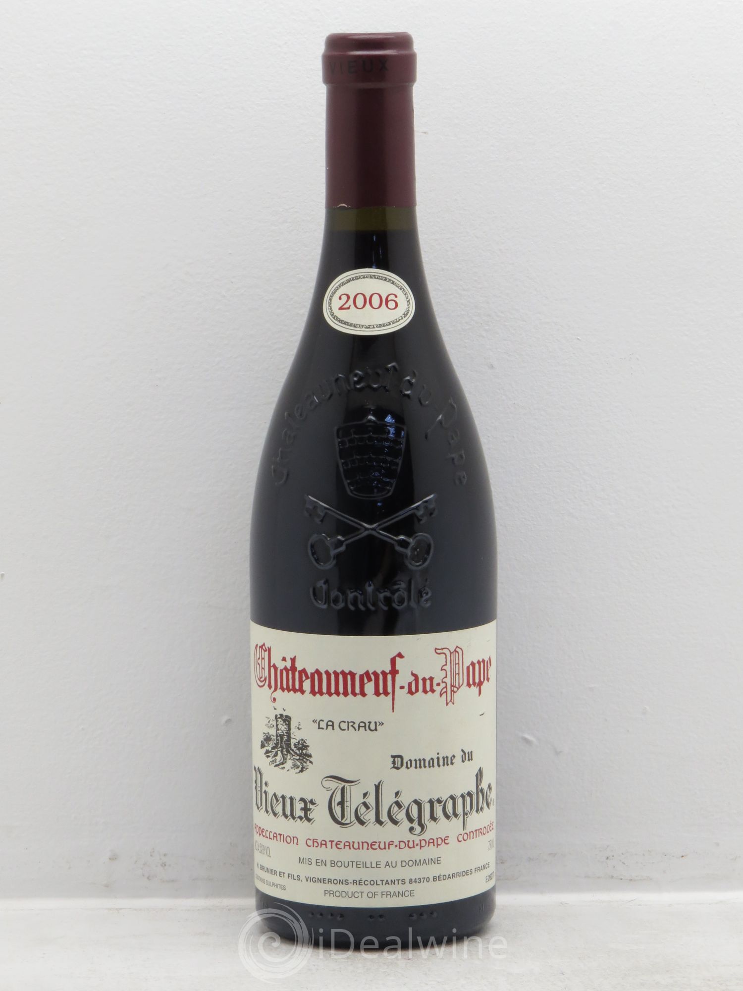 Châteauneuf-du-Pape Vieux Télégraphe (Domaine du) Vignobles Brunier 2006 - Lot de 1 bouteille - 0