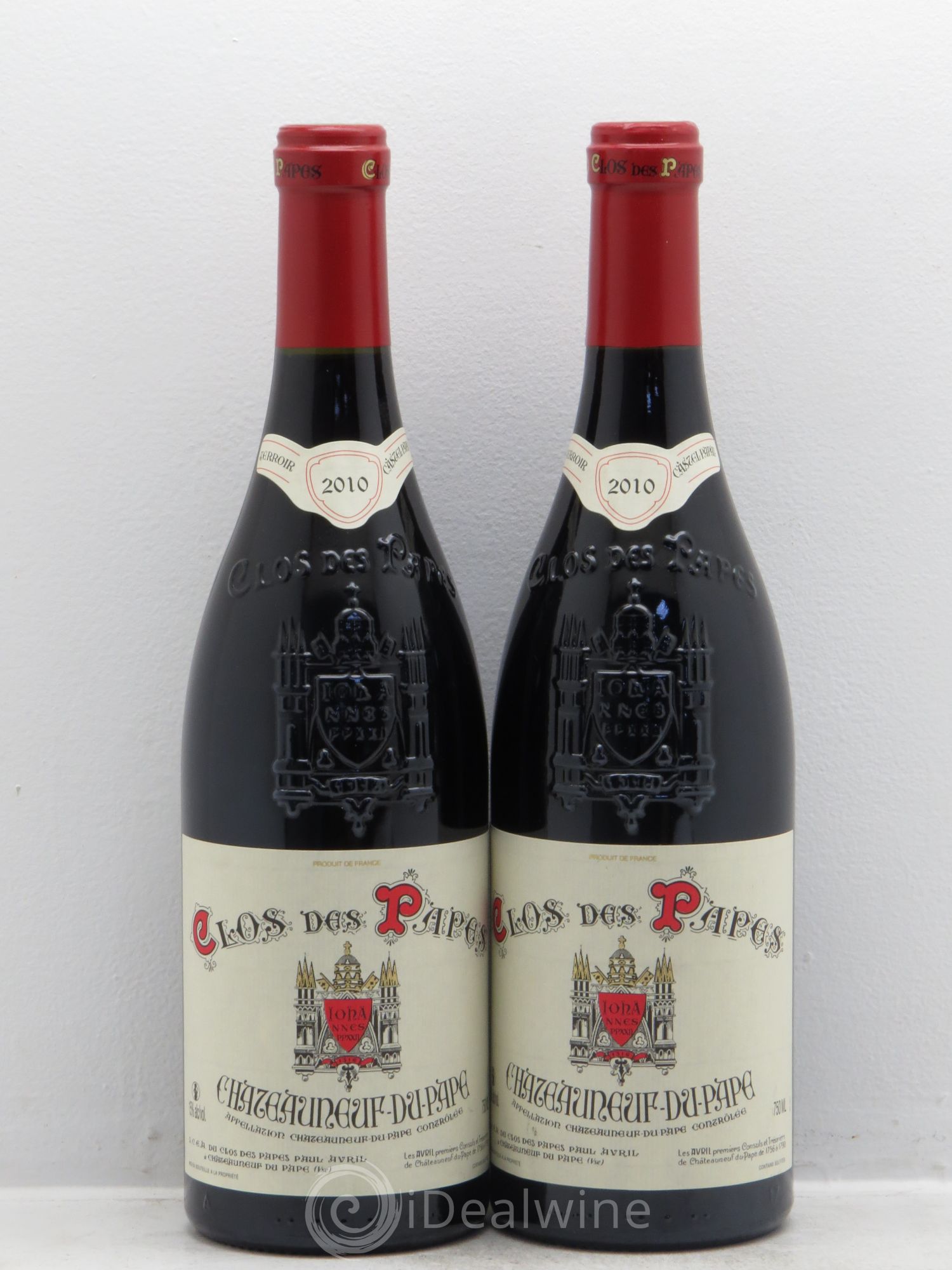 Châteauneuf-du-Pape Clos des Papes - Paul Avril 2010 - Lot de 2 bouteilles - 0