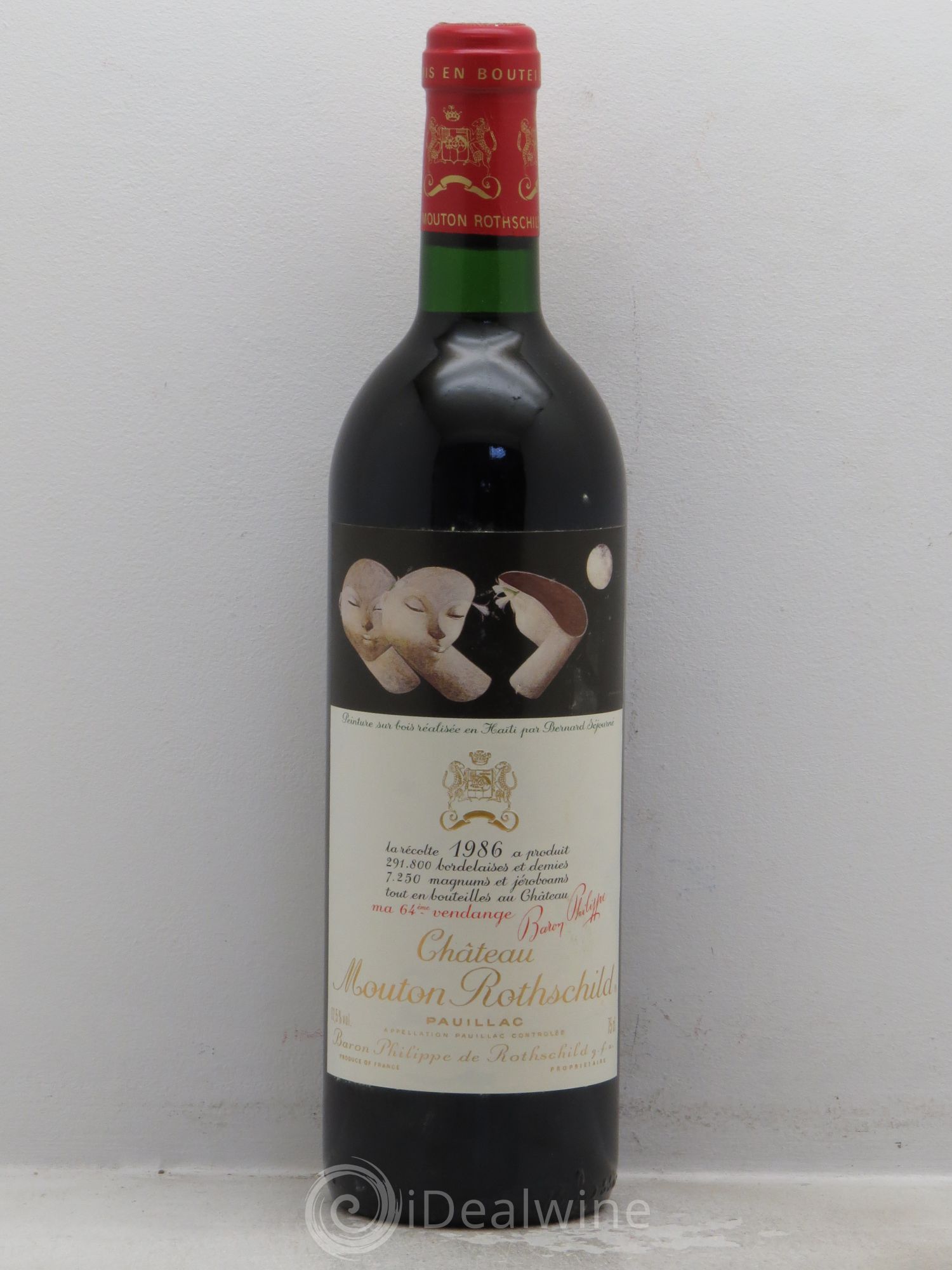 Château Mouton Rothschild 1er Grand Cru Classé 1986 - Lot de 1 bouteille - 0