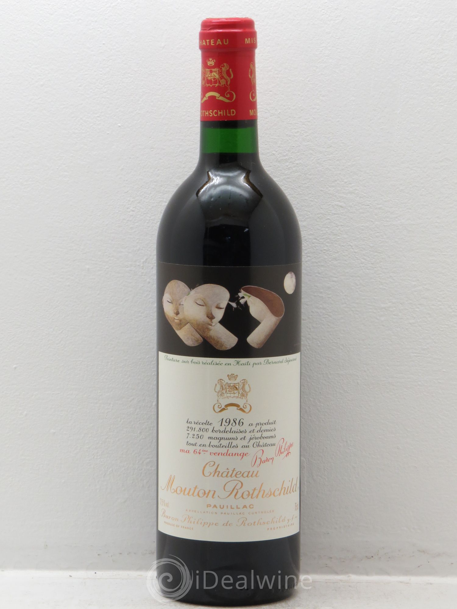 Château Mouton Rothschild 1er Grand Cru Classé 1986 - Lot de 1 bouteille - 0
