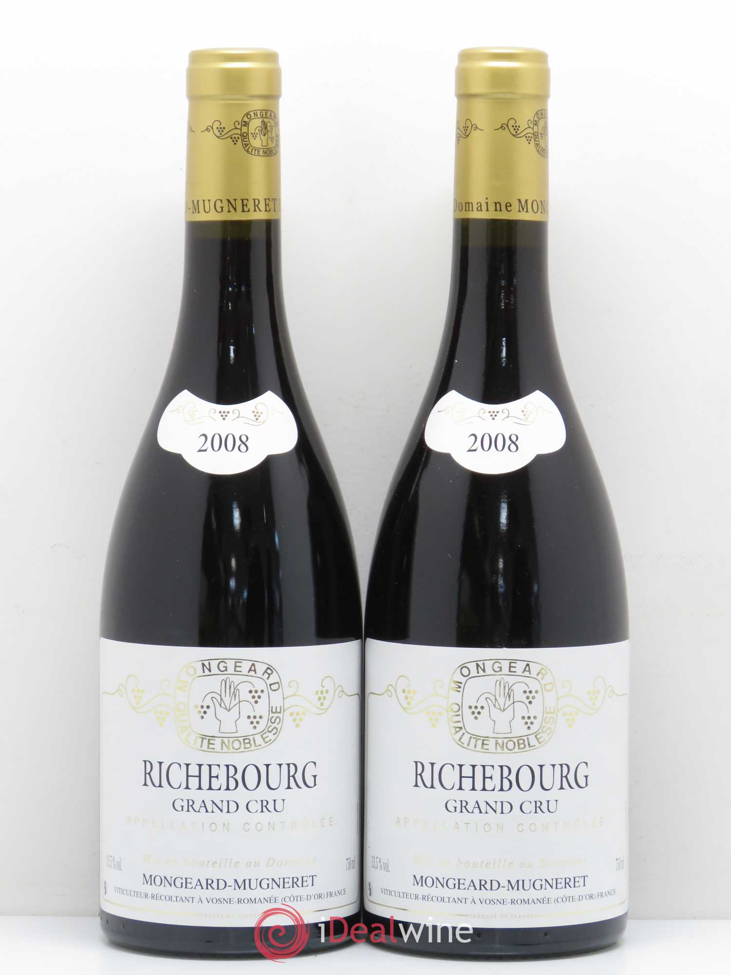 Richebourg Grand Cru Mongeard-Mugneret (Domaine) 2008 - Lot de 2 bouteilles - 0