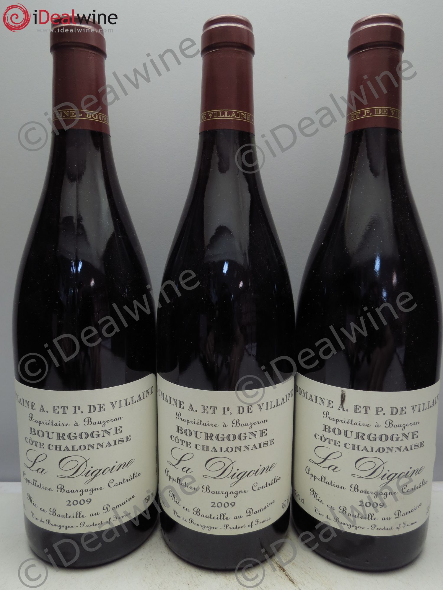 Bourgogne Côte Chalonnaise la Digoine Domaine Aubert de Villaine 2009 - Posten von 3 Flaschen - 0