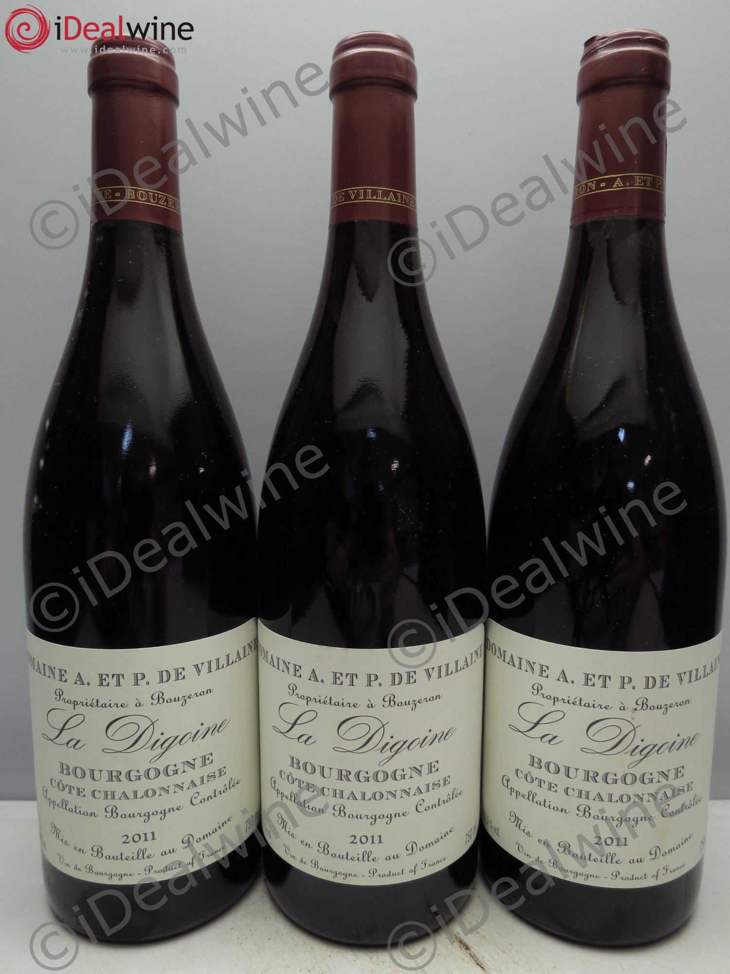 Bourgogne Côte Chalonnaise la Digoine Domaine Aubert de Villaine 2011 - Posten von 3 Flaschen - 0