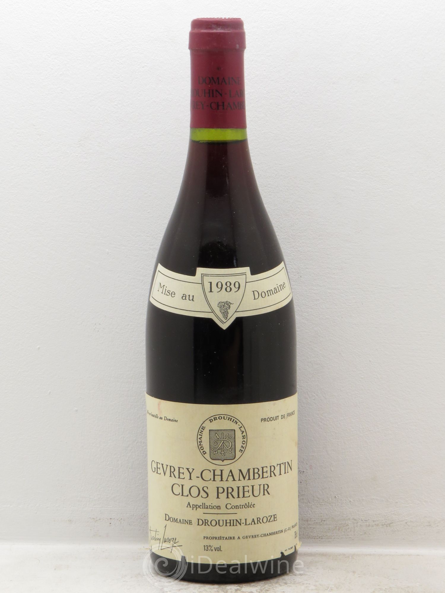 Gevrey-Chambertin 1er Cru Clos Prieur Domaine Drouhin-Laroze 1989 - Lot de 1 bouteille - 0