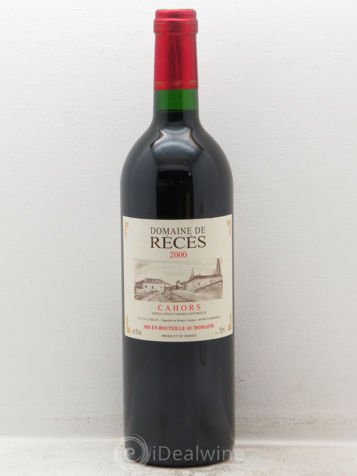 Cahors Domaine de Réces 2000 - Lot de 1 bouteille - 0