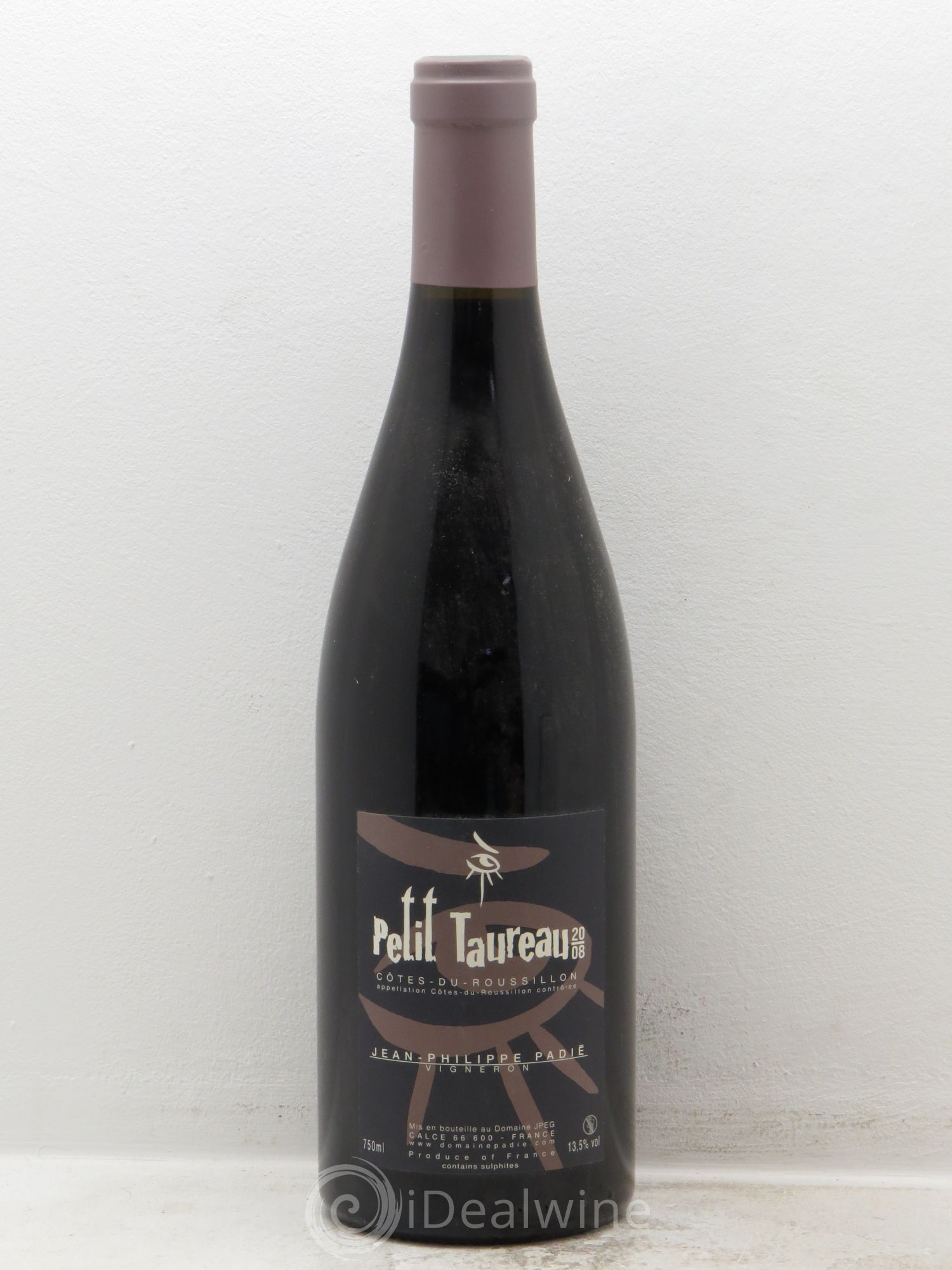 Côtes du Roussillon Petit Taureau Jean-Philippe Padié 2008 - Posten von 1 Flasche - 0